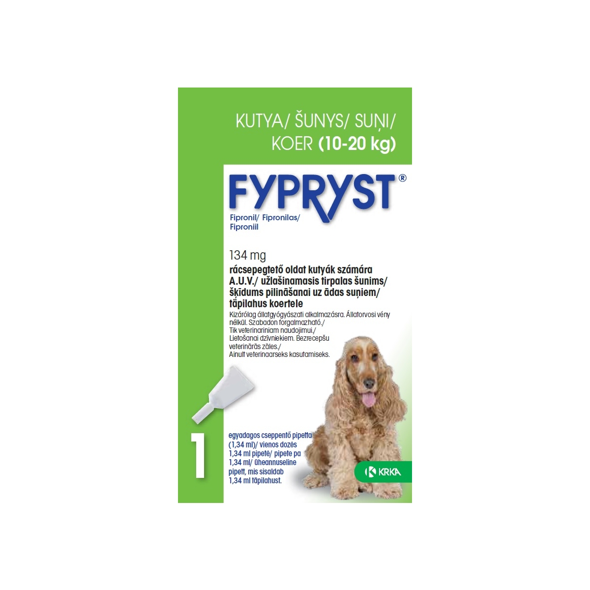FYPRYST 134MG ŠĶĪD SUŅIEM (10-20KG) N1 - Produkta attēls