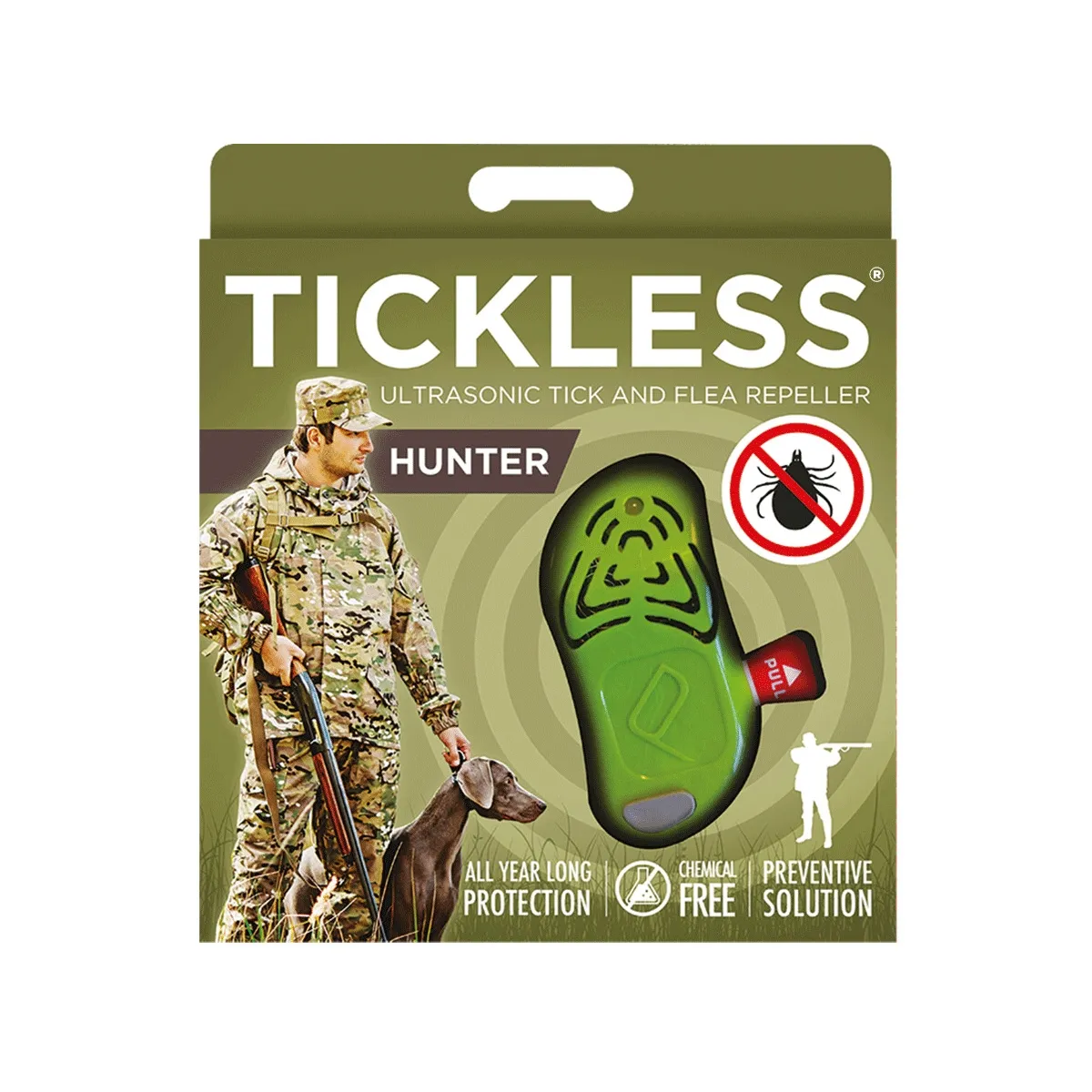 Tickless Hunter ultraskaņas repelenta ierīce, zaļa - Produkta attēls