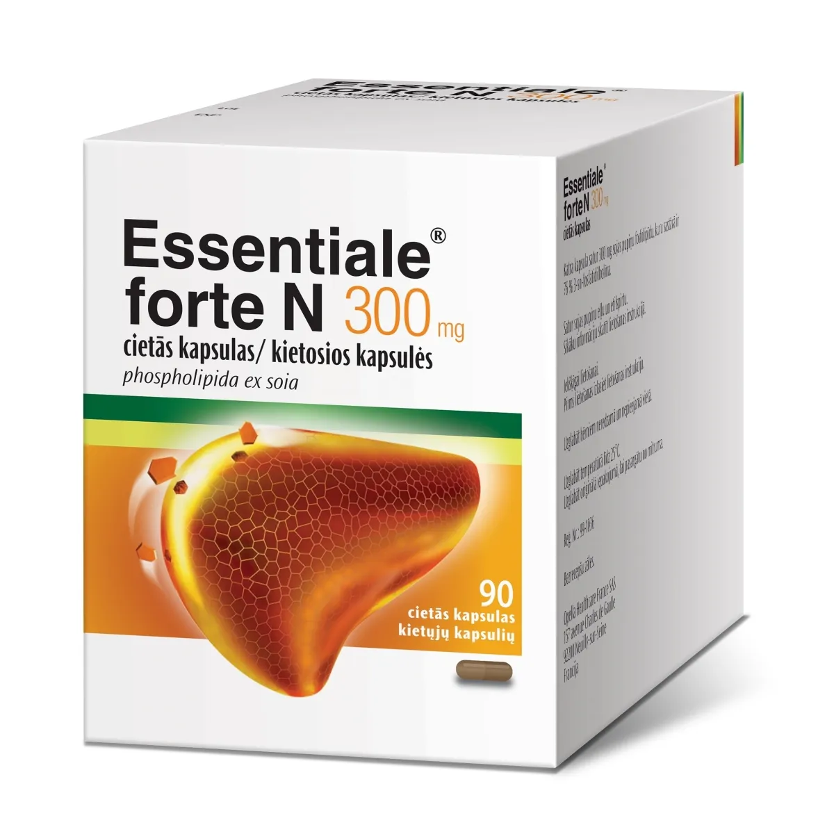 ESSENTIALE® Forte N 300 mg kapsulas, 90gab - Produkta attēls
