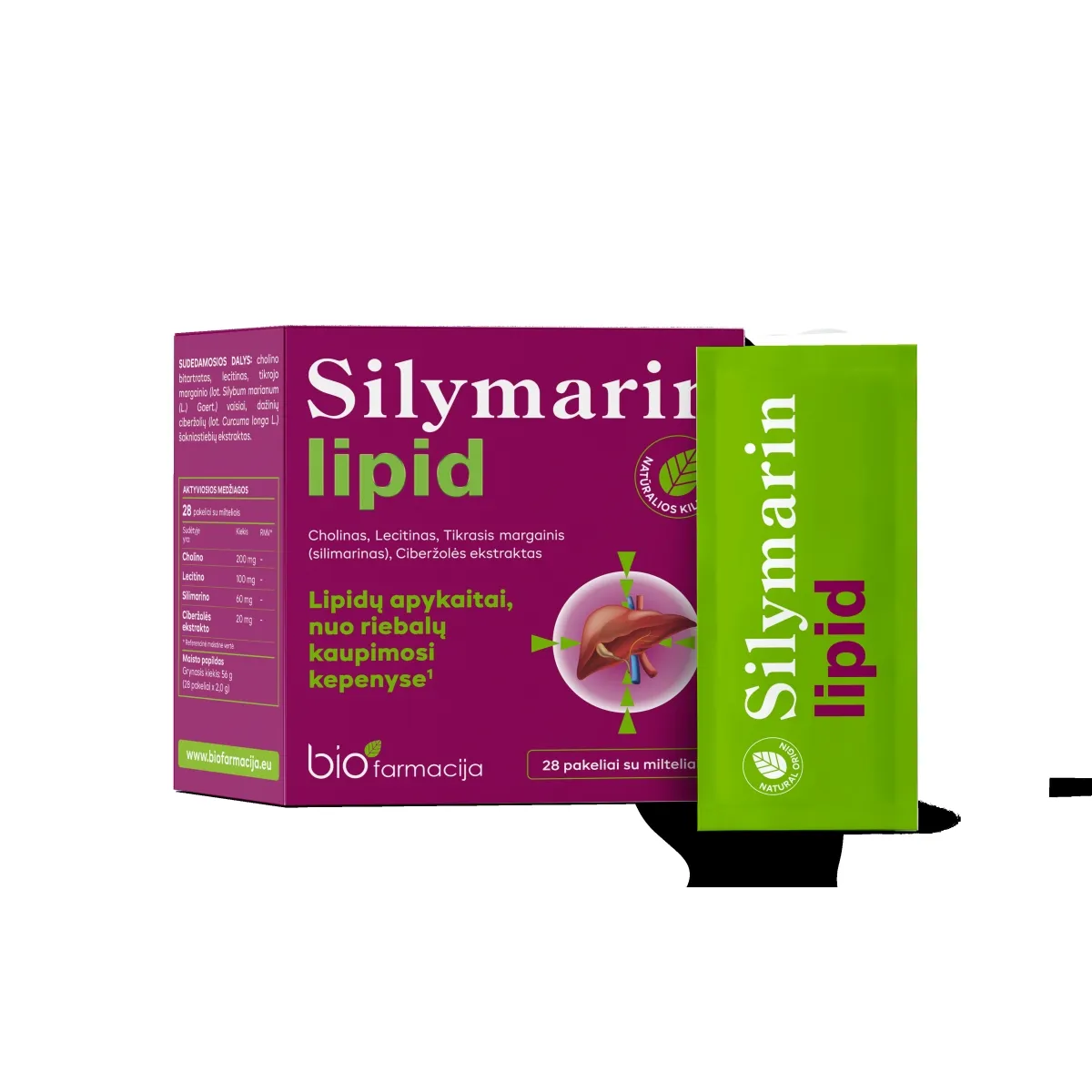 SILYMARIN Lipid pulveris paciņās, 28 gab - Produkta attēls