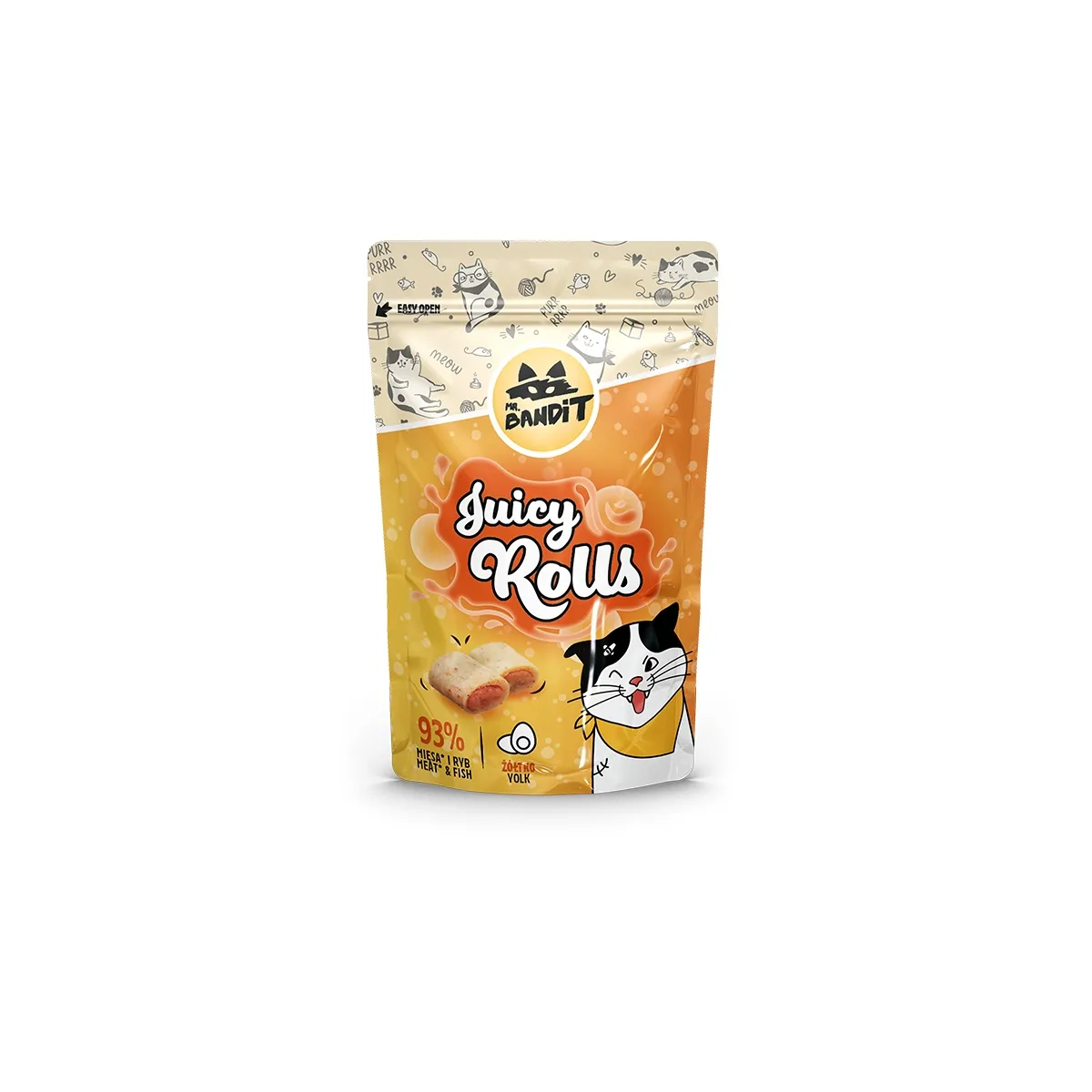 MR.BANDIT CAT MĪKSTI RULLĪŠI AR OLAS DZELTENUMU 40G - Produkta attēls