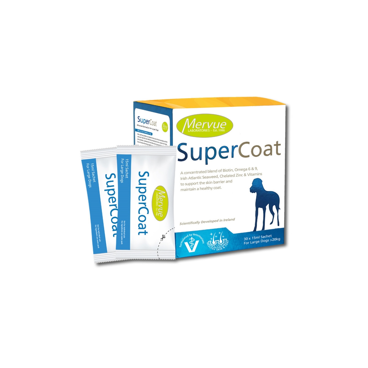 SUPERCOAT LARGE BREED 15ML N30 SUŅIEM (>20KG) - Produkta attēls