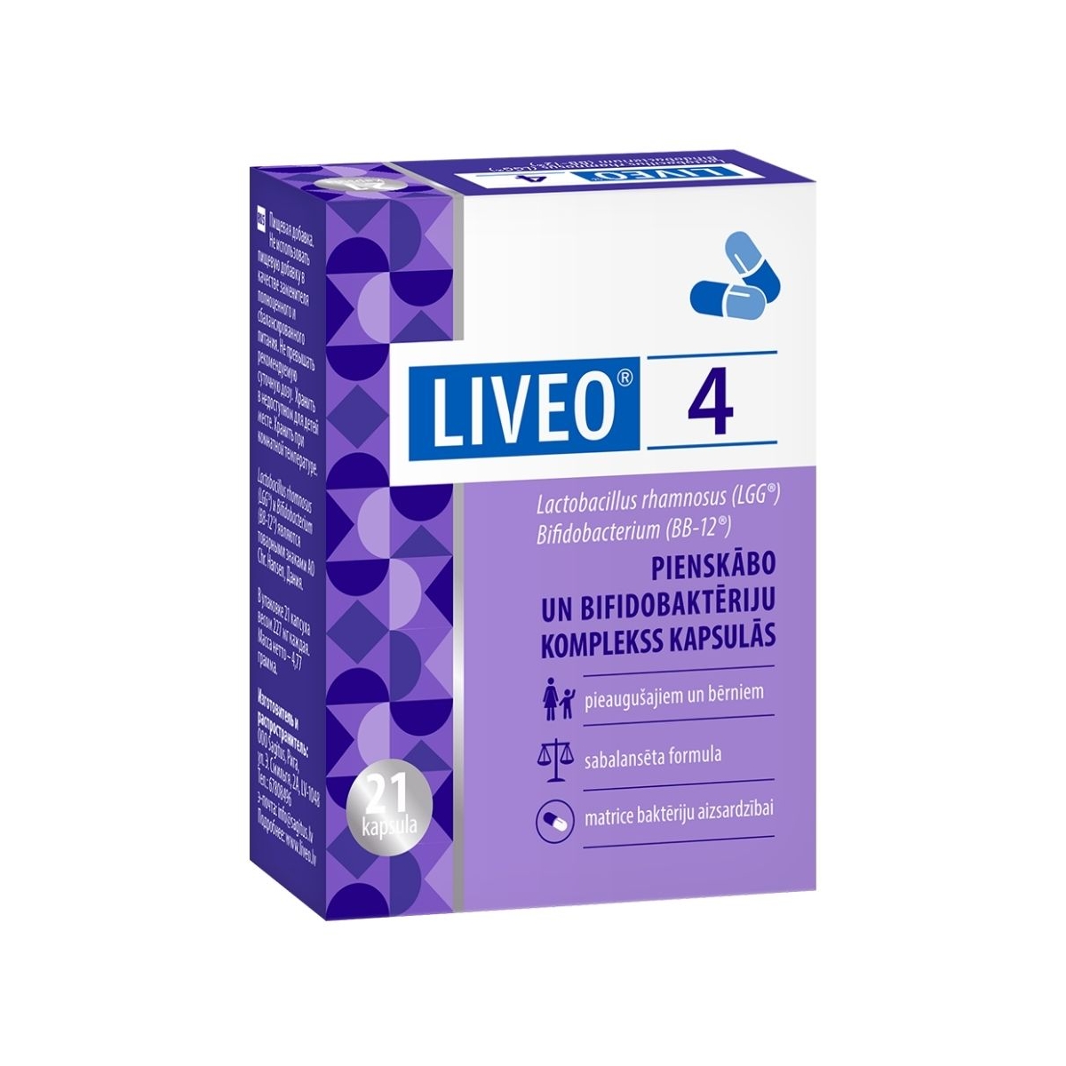 LIVEO 4 kapsulas, 21 gab. - Produkta attēls 1