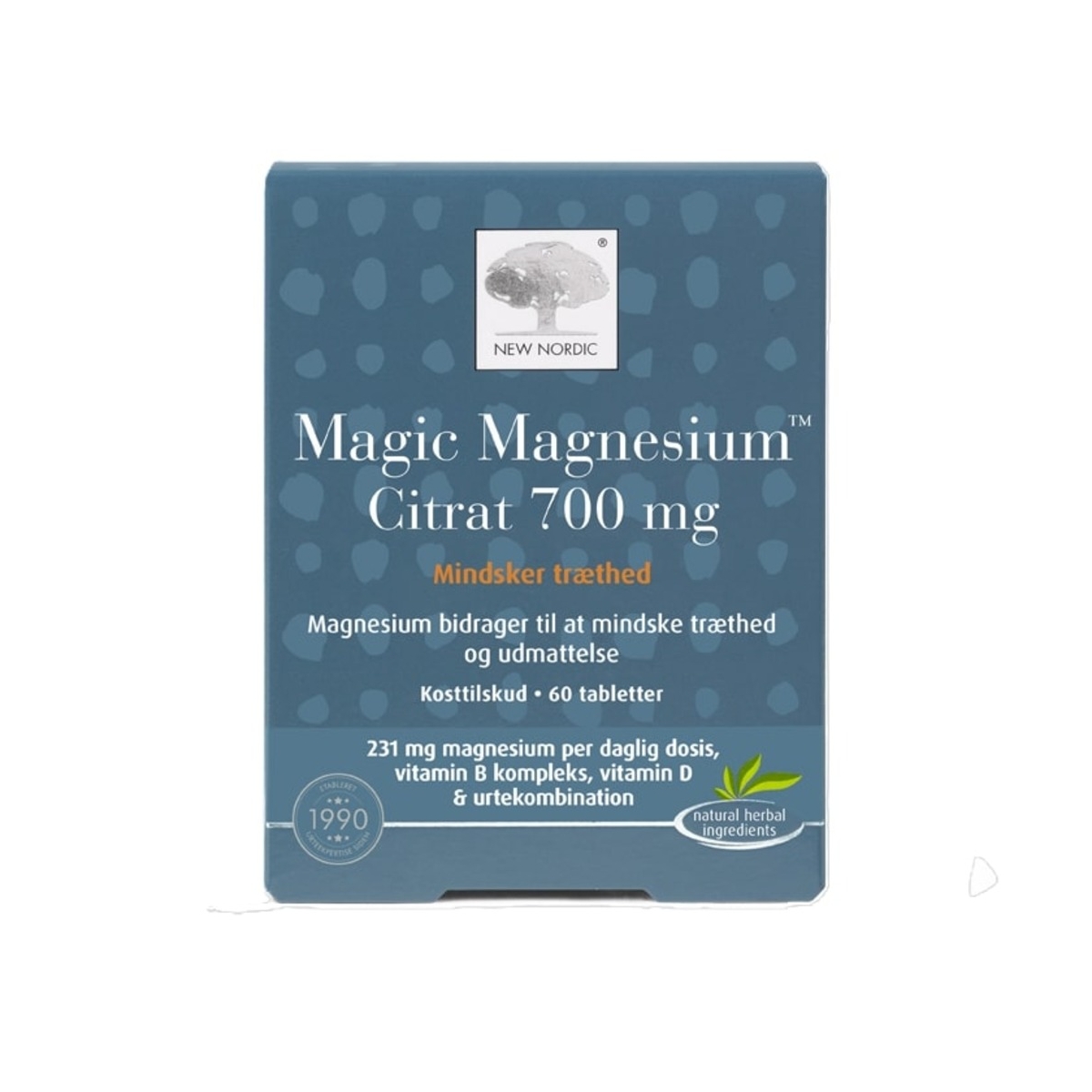NEW NORDIC Magic Magnesium Citrat 700 mg tabletes, 60 gab. - Produkta attēls