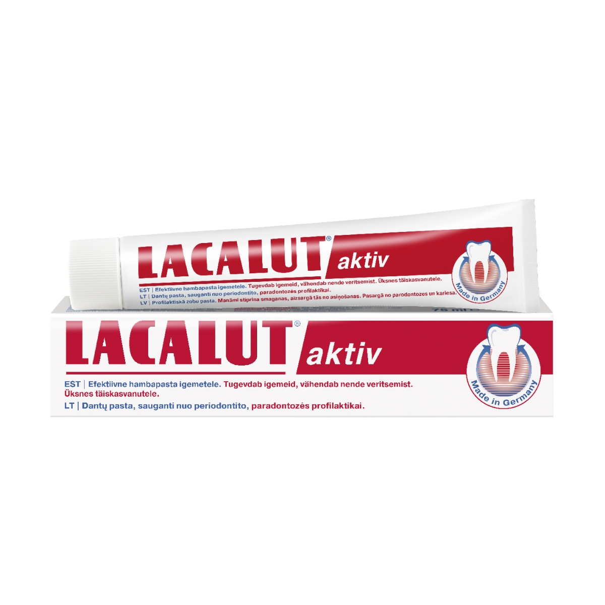 LACALUT Aktiv zobu pasta, 75 ml - Produkta attēls