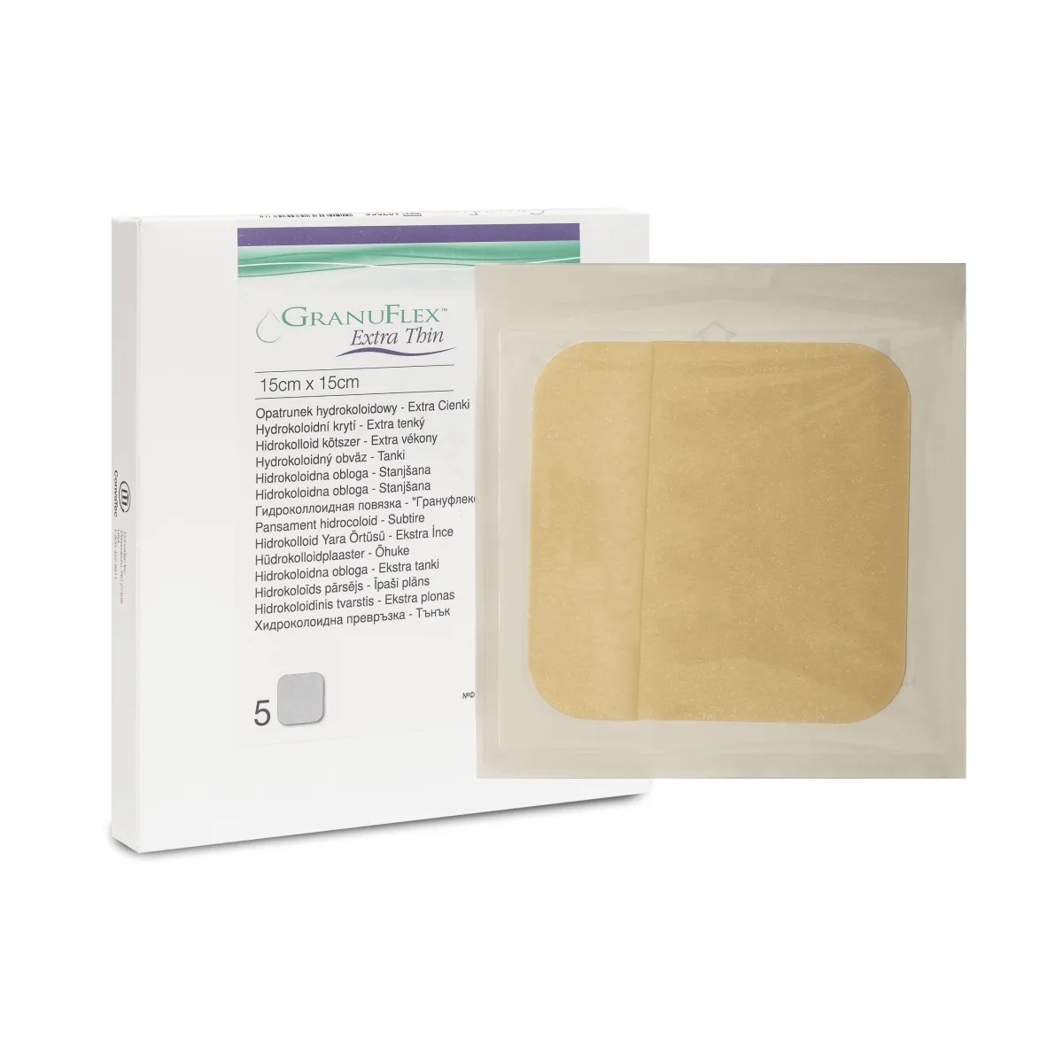 GRANUFLEX Extra Thin plāksteri sterili 15 x 15 cm, 1 gab - Produkta attēls