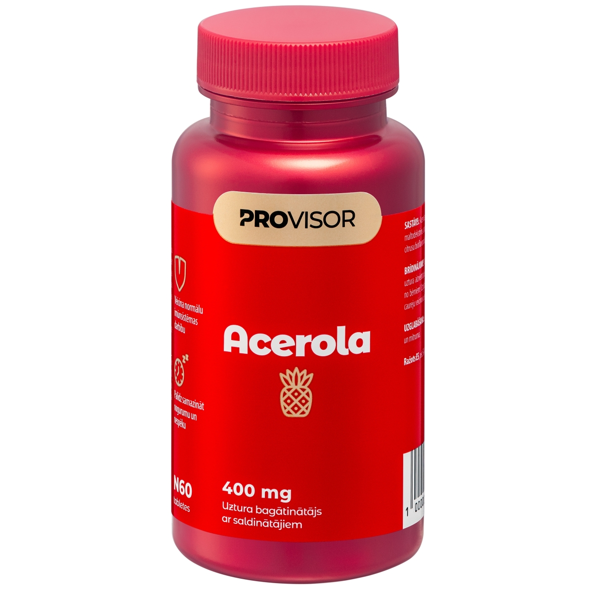 PROVISOR Acerola 400 mg tabletes, 60 gab. - Produkta attēls