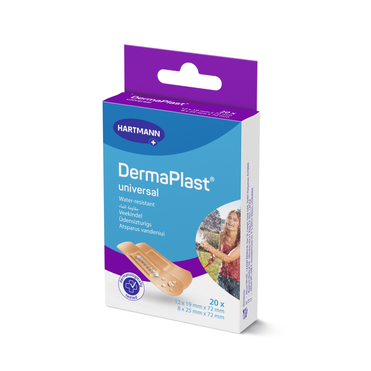 DERMAPLAST Water Resistant plāksteri, 20 gab - Produkta attēls