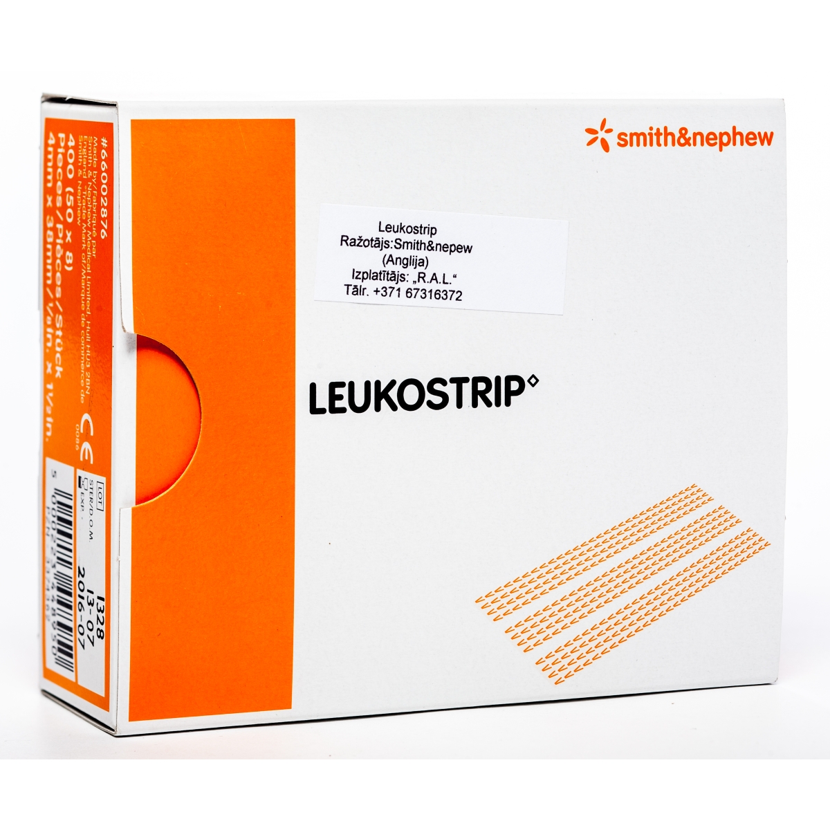 PLĀKSTERI LEUKOSTRIP 4MM X 38MM N50 - Produkta attēls