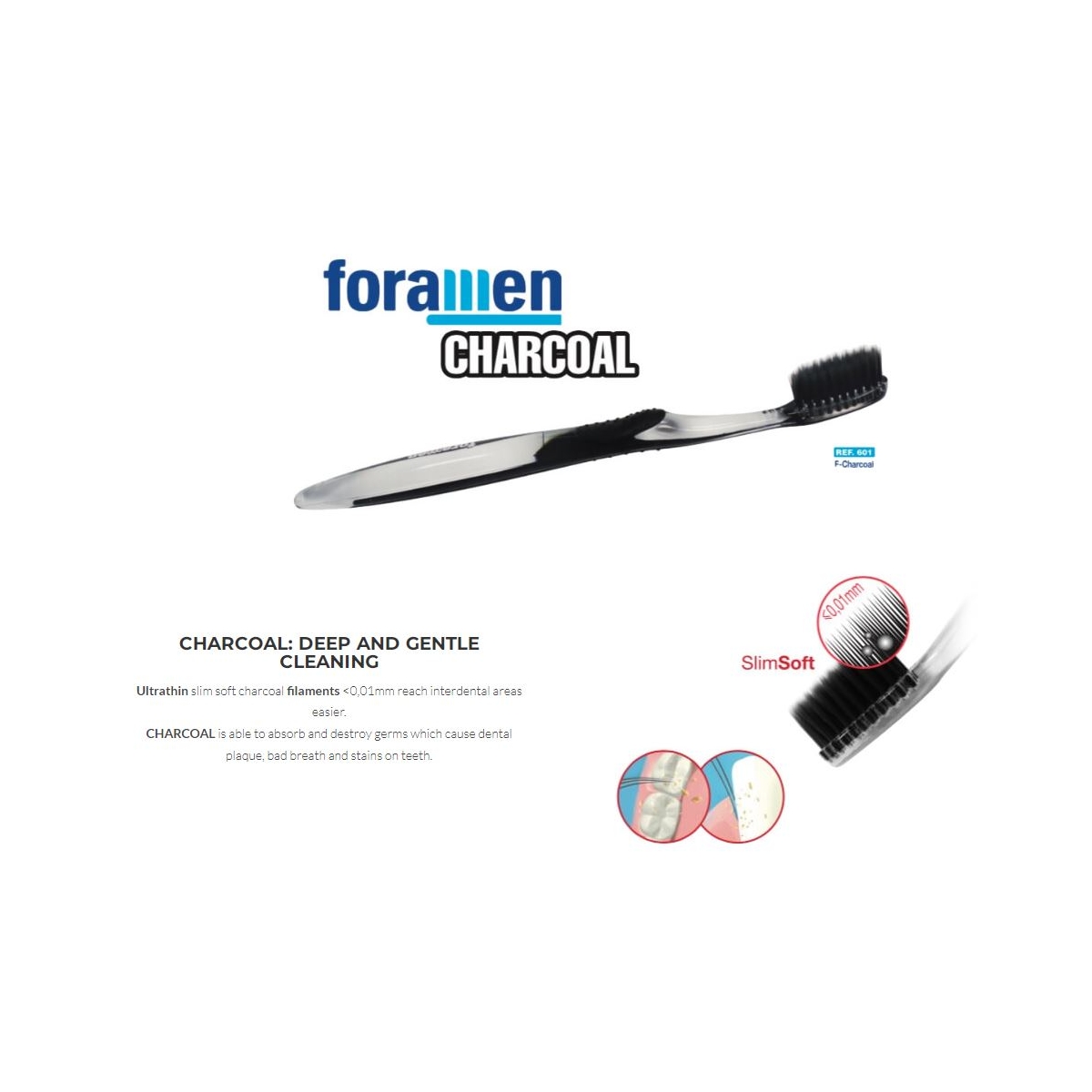 FORAMEN Zobu suka ar aktīvo ogli; 601 - Produkta attēls