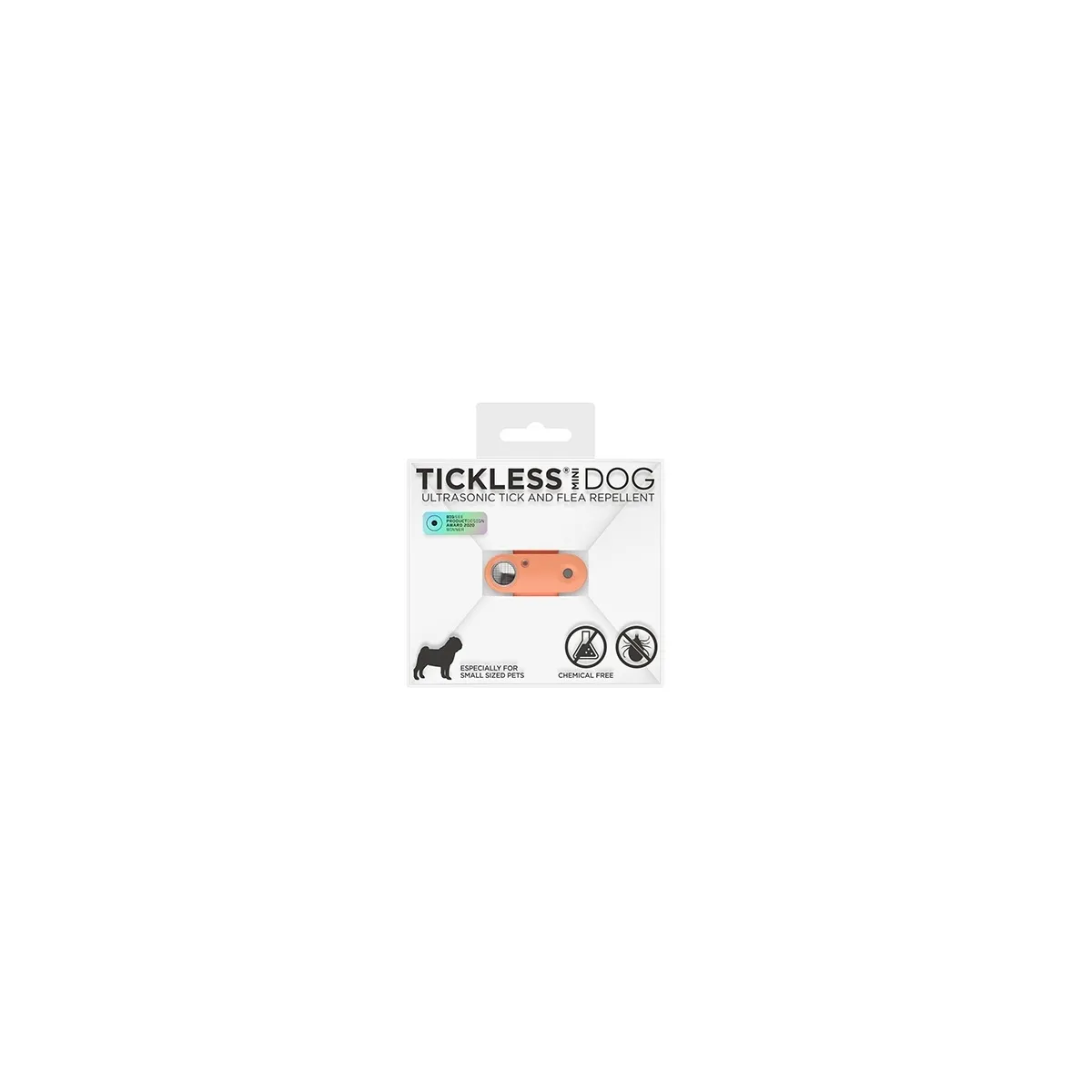 Tickless MINI Dog ultraskaņas repelenta ierīce, persiku (USB lādējama) - Produkta attēls 1
