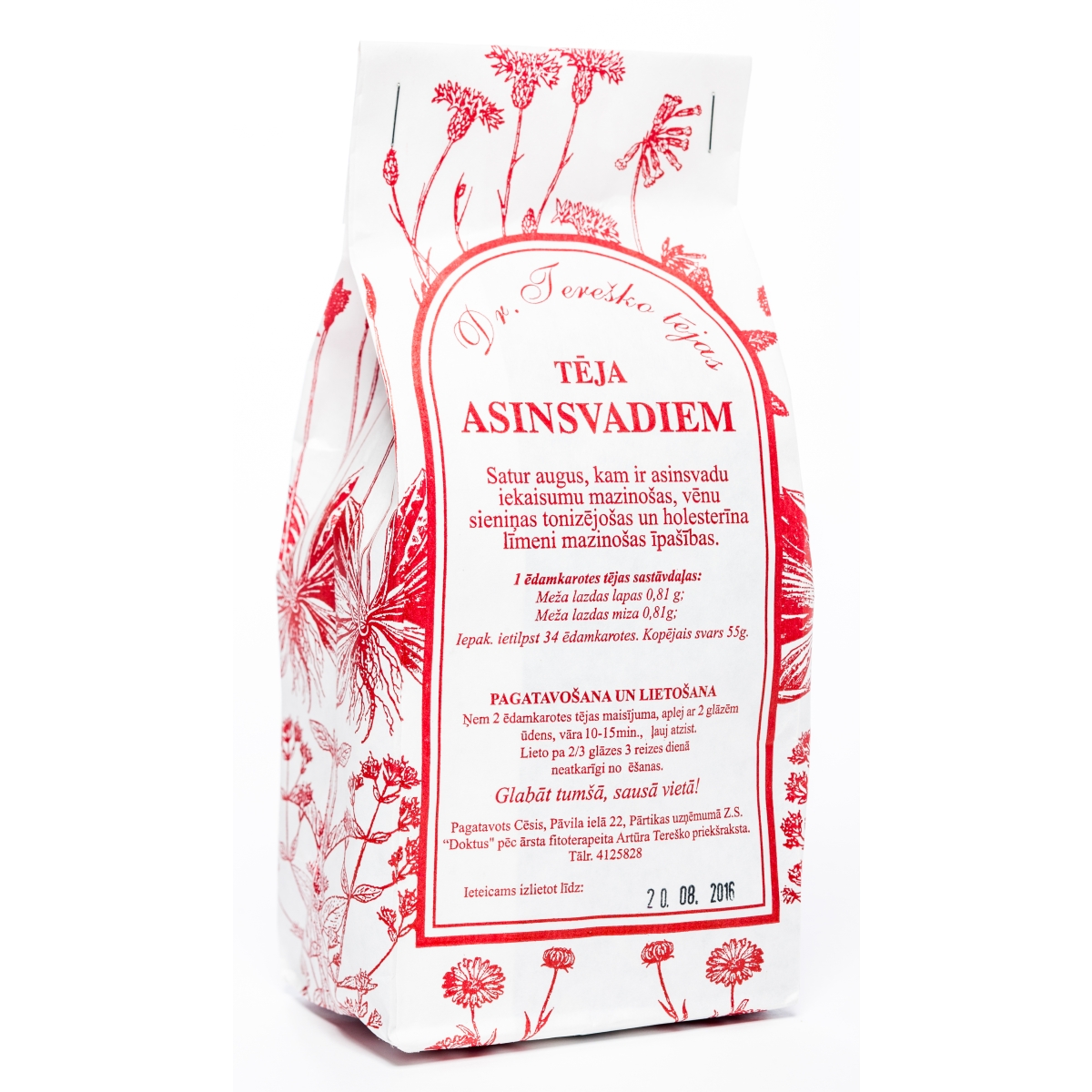 TEREŠKO tēja asinsvadiem, 60g - Produkta attēls