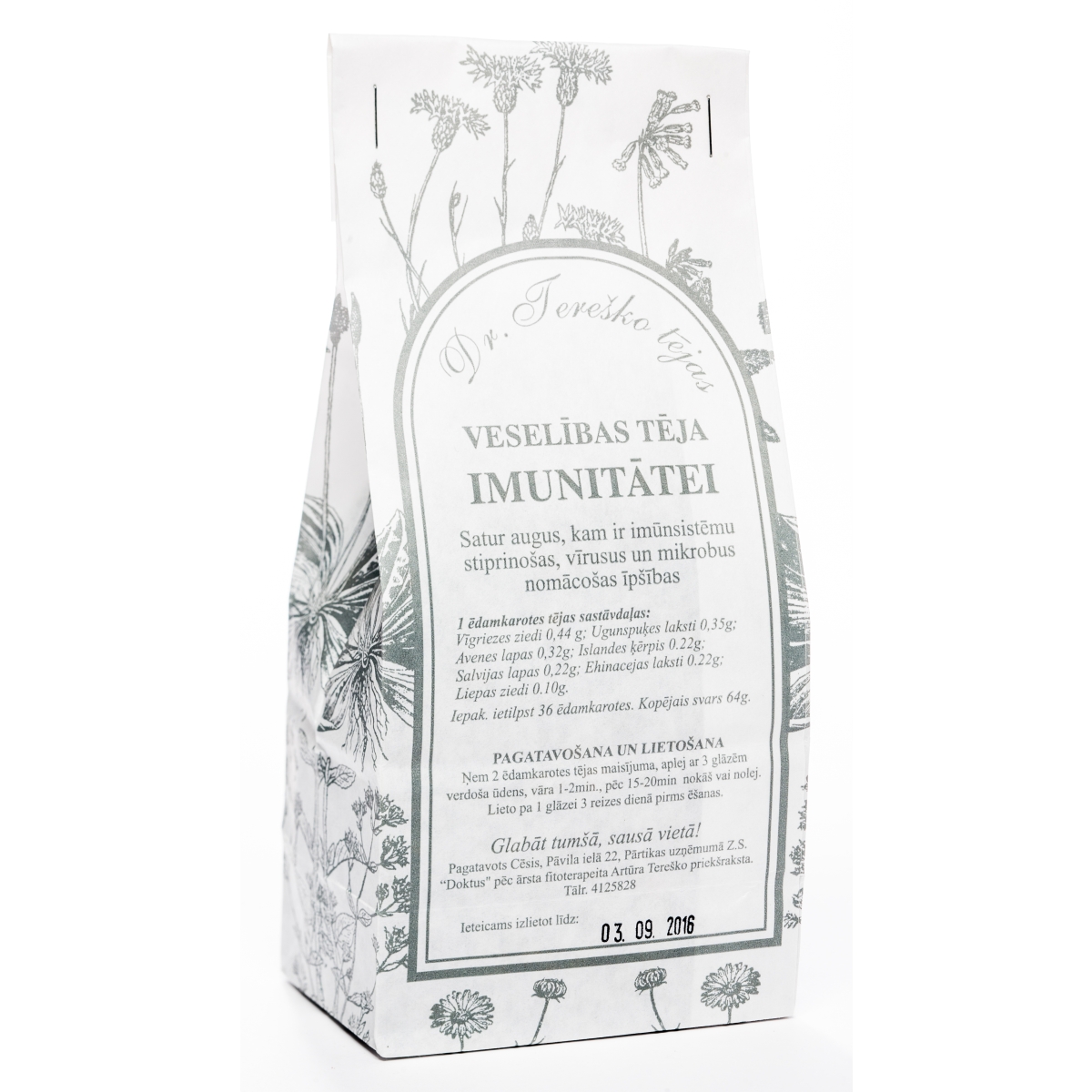 TEREŠKO tēja imunitātei, 64 g. - Produkta attēls