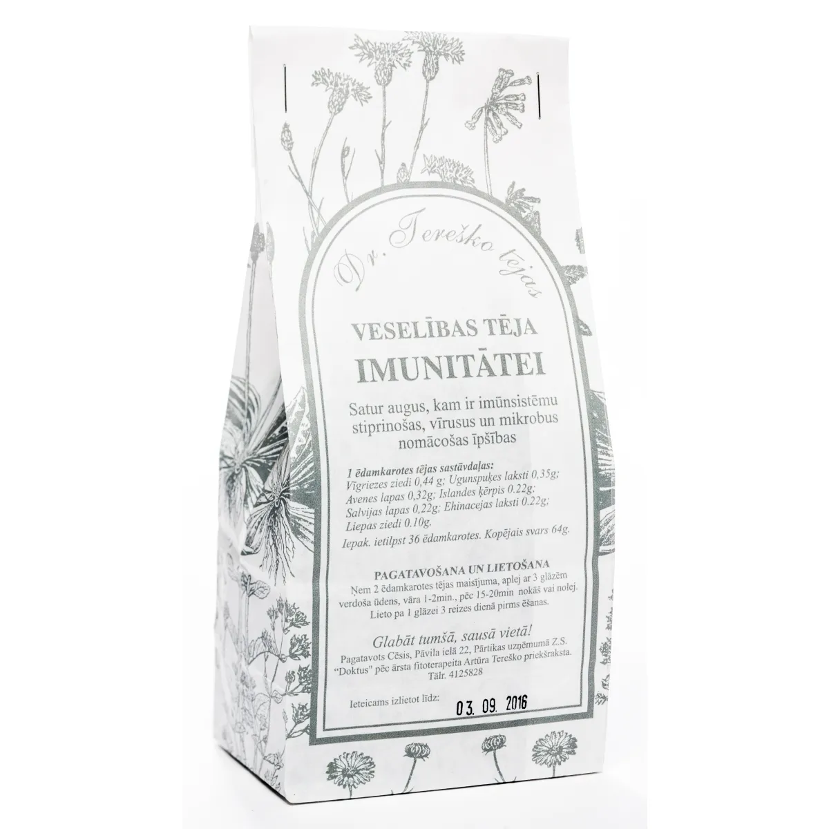 TEREŠKO tēja imunitātei, 64 g. - Produkta attēls