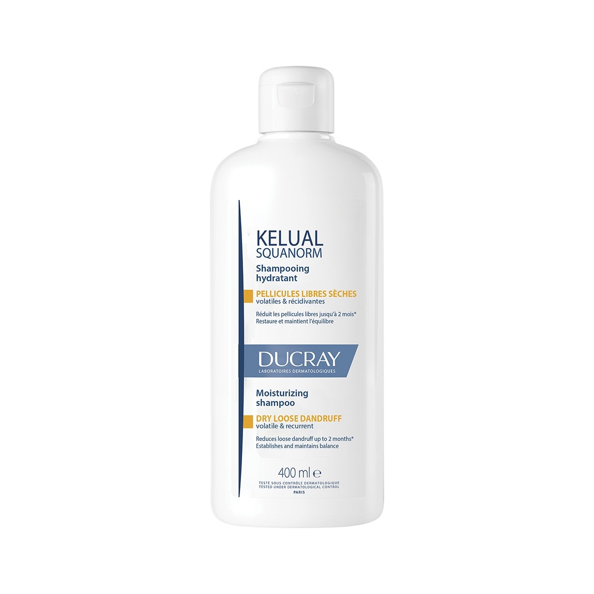 DUCRAY Kelual Squanorm šampūns sausām blaugznām, 400 ml - Produkta attēls