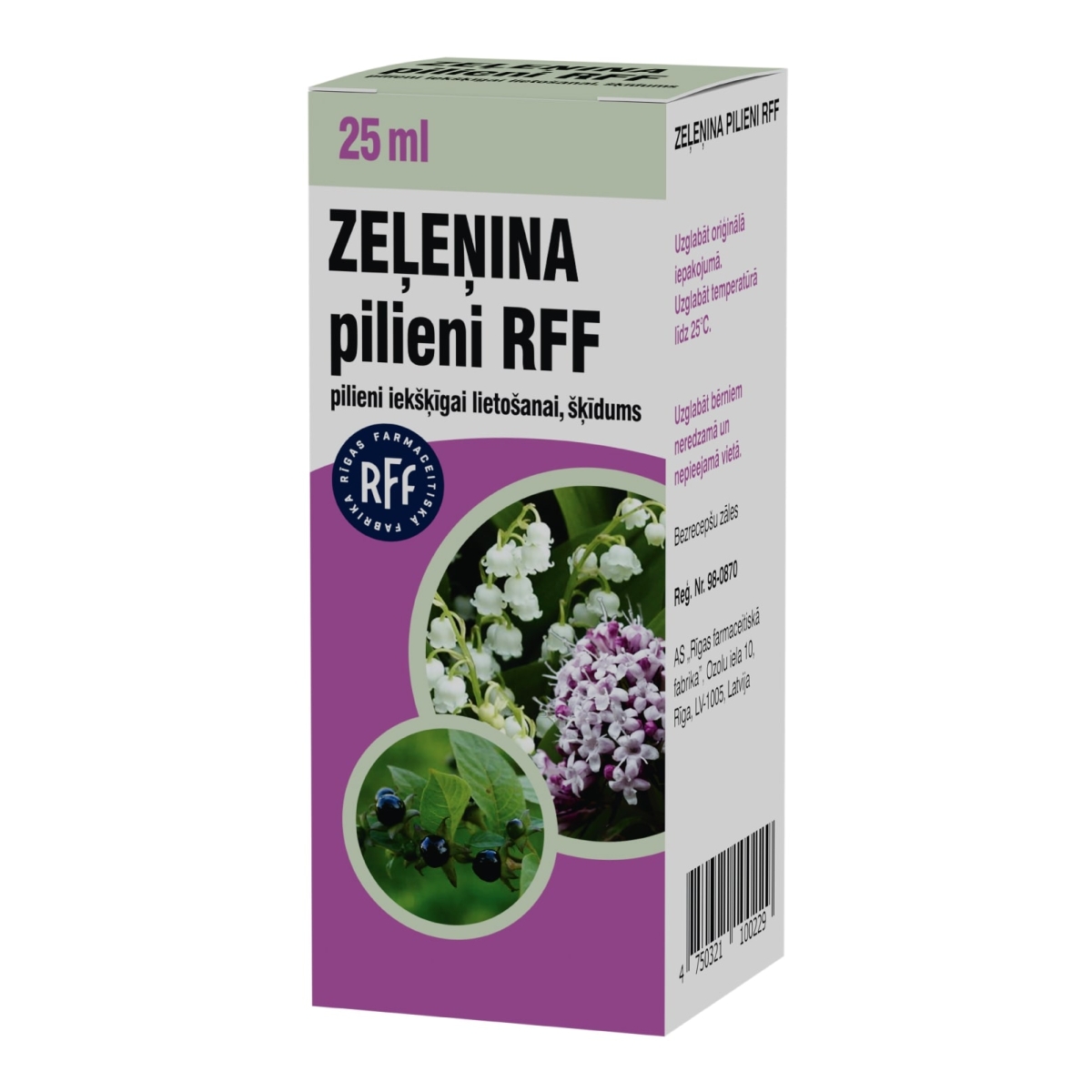 RFF Zeļeņina pilieni, 25 ml - Produkta attēls