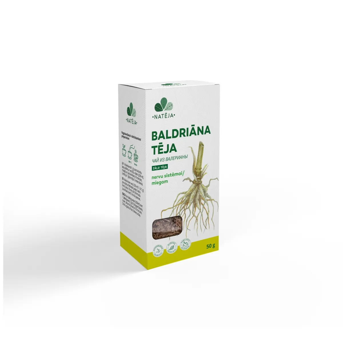 NATĒJA Baldriāna tēja, 50g - Produkta attēls
