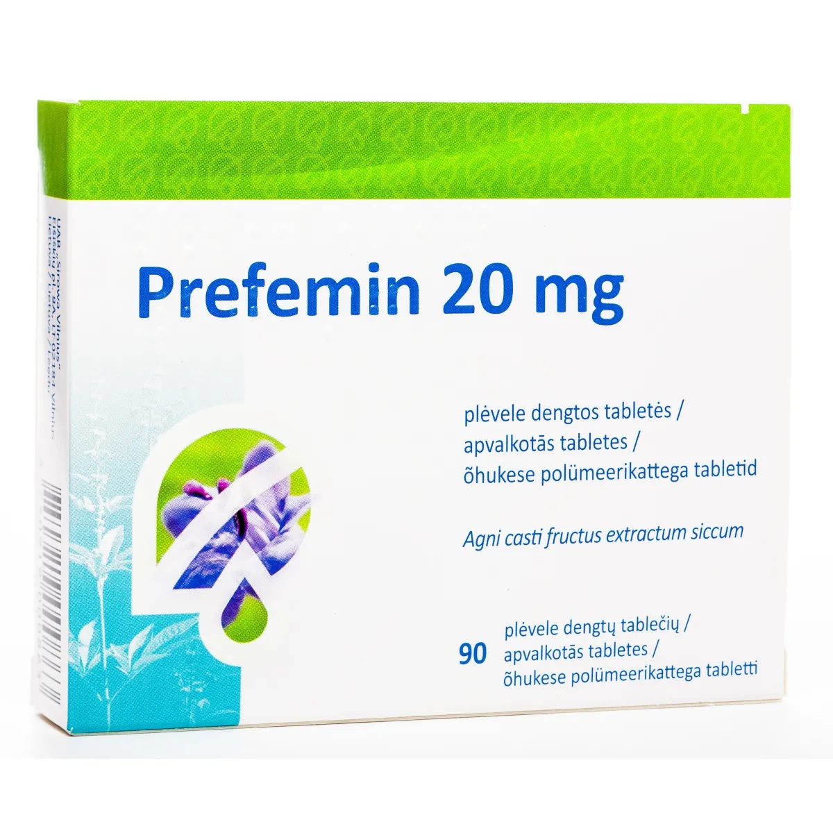 PREFEMIN 20 mg tabletes, 90 gab. - Produkta attēls