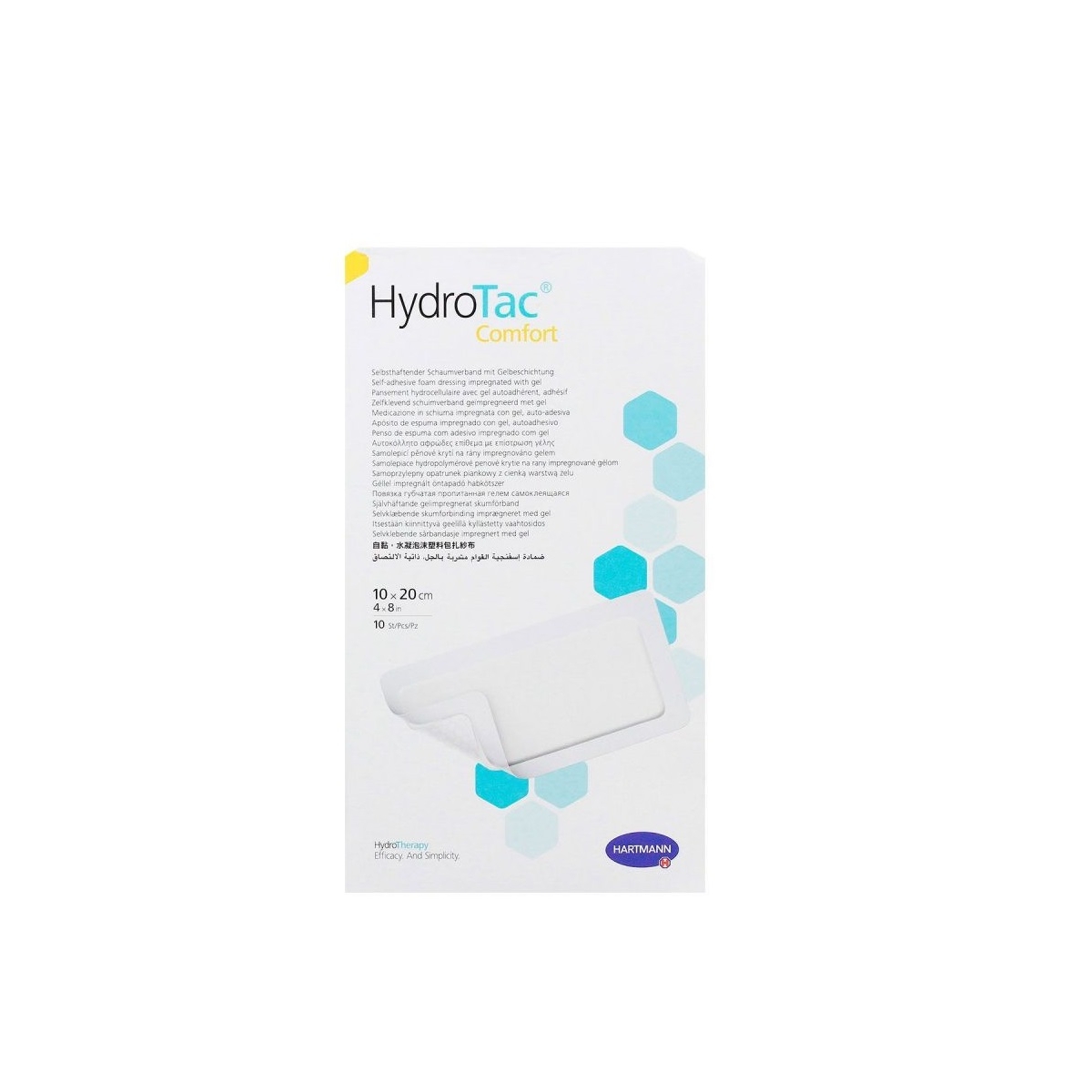 HYDROTAC Comfort brūču pārsējs (10 x 20 cm), 1 gab. - Produkta attēls