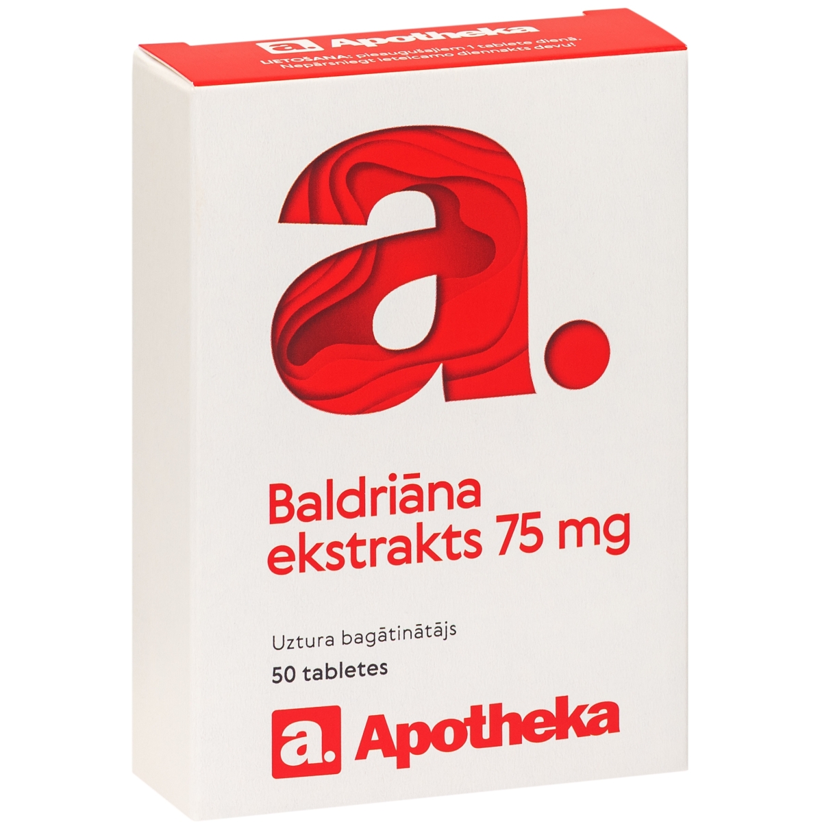APOTHEKA Baldriāna ekstrats 75 mg tabletes, 50 gab. - Produkta attēls