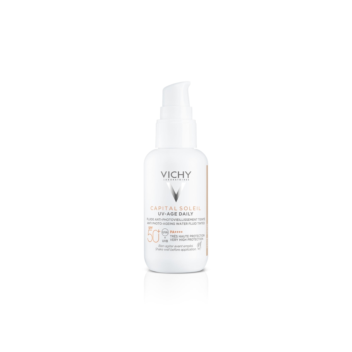 VICHY CAPITAL SOLEIL UV-AGE aizsargkrēms ar toni SPF 50+, 40 ml - Produkta attēls