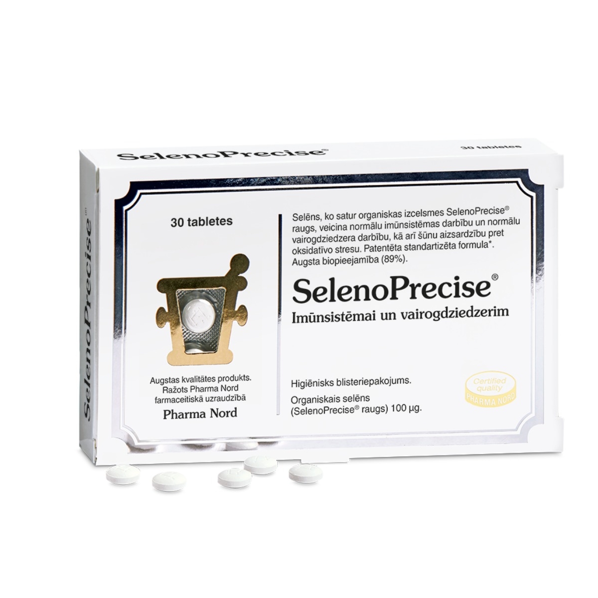 SELENO PRECISE 100 mcg tabletes, 30 gab. - Produkta attēls