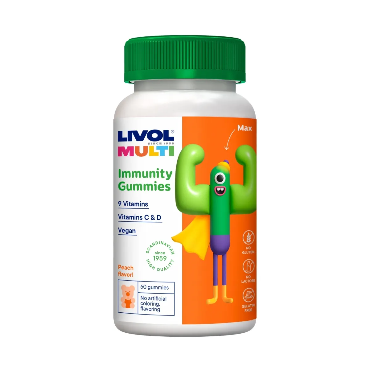 LIVOL MULTI Immunity Vegan košļājamās pastilas 60 gab. - Produkta attēls
