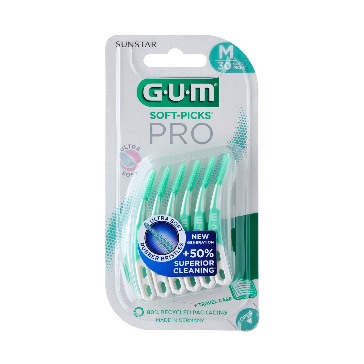 GUM® Pro Medium zobu kociņi, 30 gab., + ceļojuma futlāris - Produkta attēls