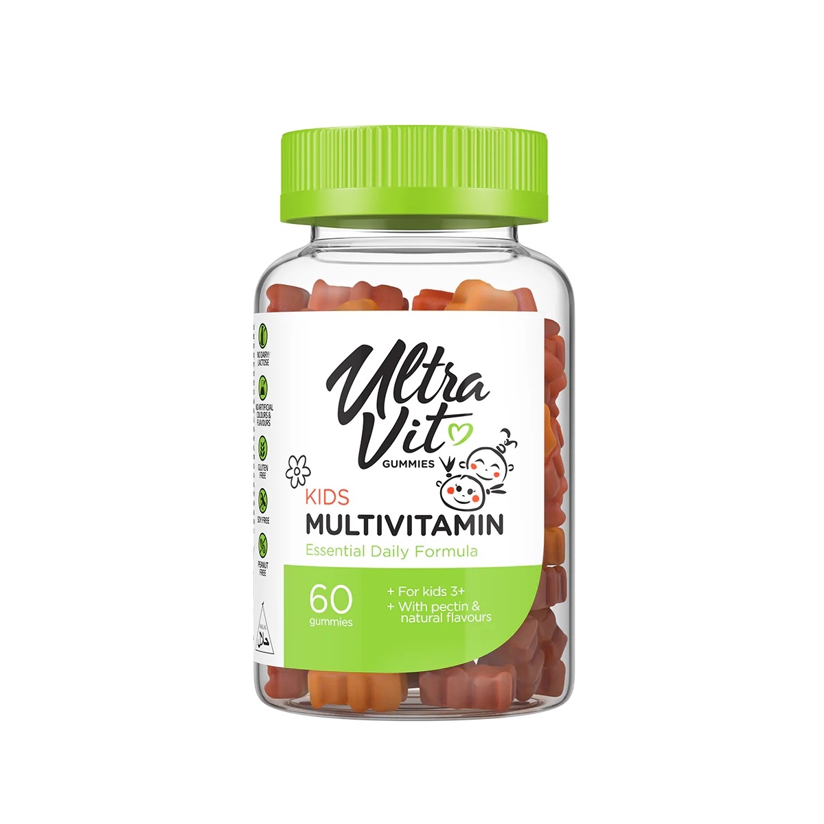 ULTRAVIT Gummies Kid's Multivitamin košļājamās pastilas, 60 gab. - Produkta attēls