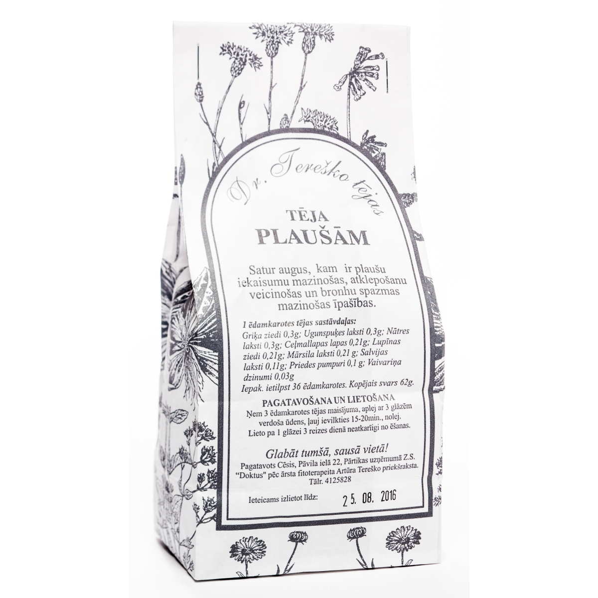 TEREŠKO tēja plaušām, 62 g - Produkta attēls