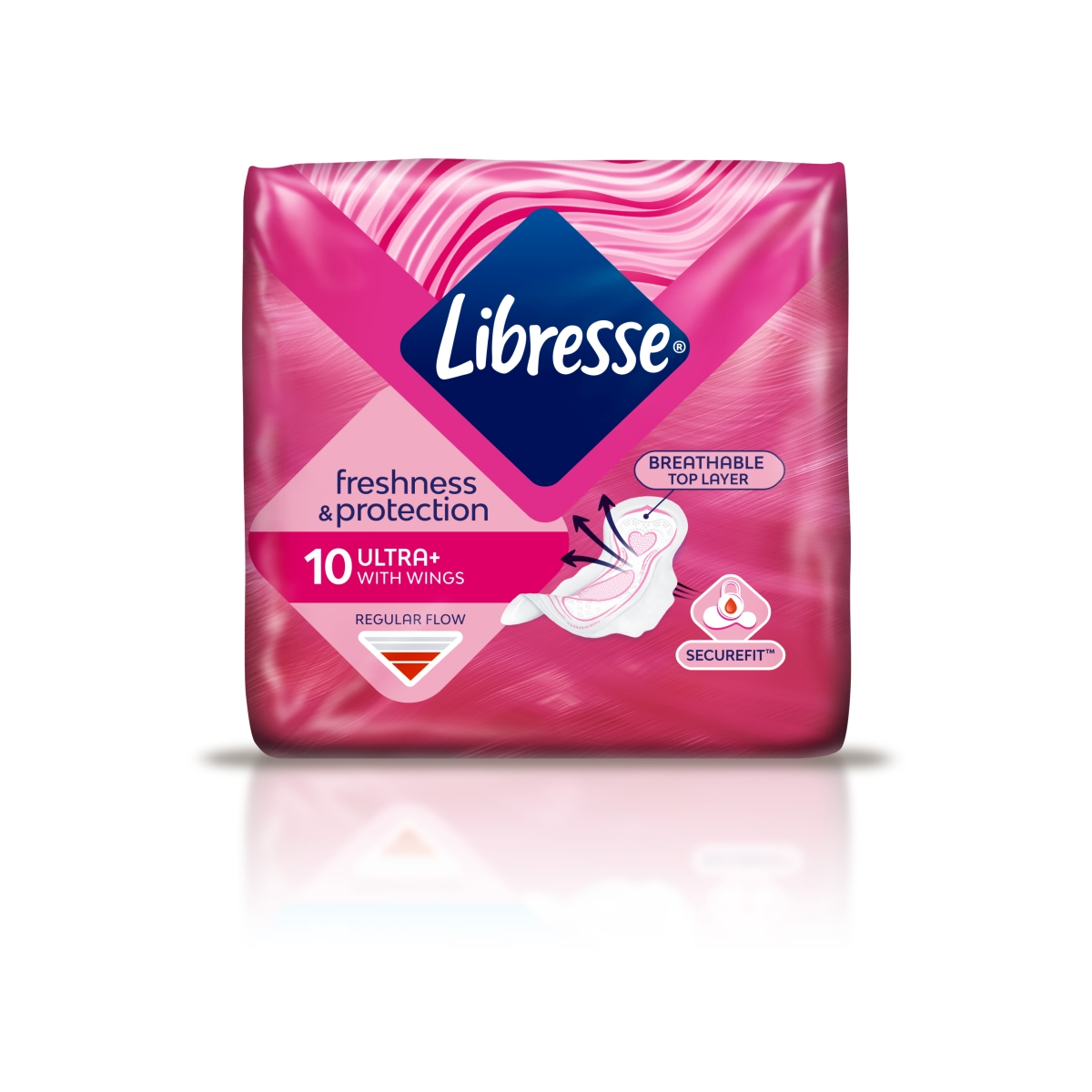 LIBRESSE Ultra Plus Wing paketes, 10 gab - Produkta attēls