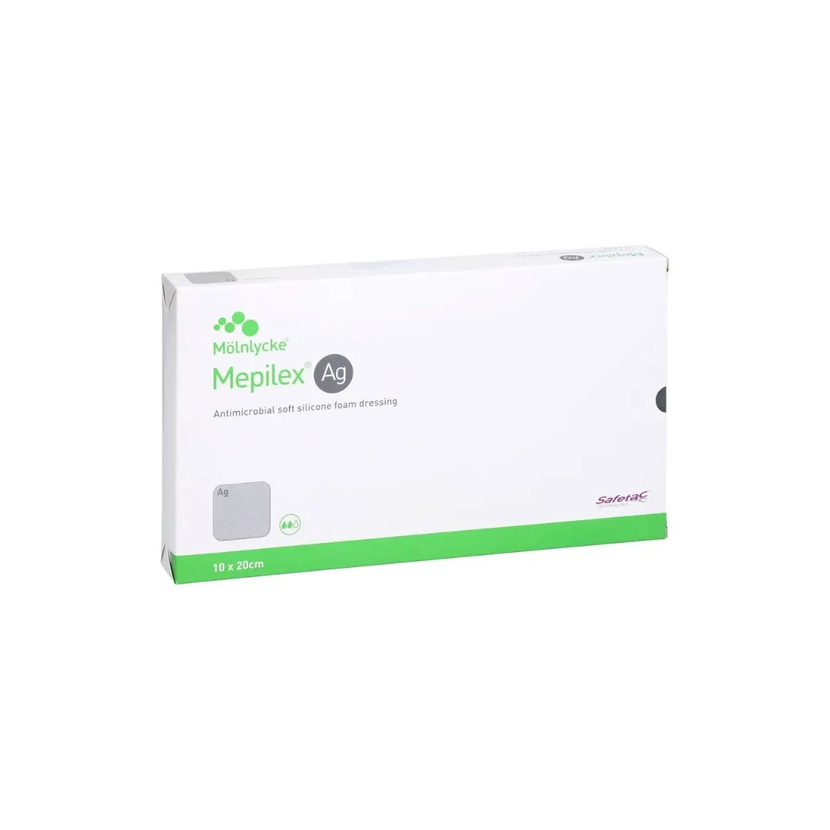 MEPILEX Ag 10 x 20cm, sterils pārsējs, 5 gab. - Produkta attēls