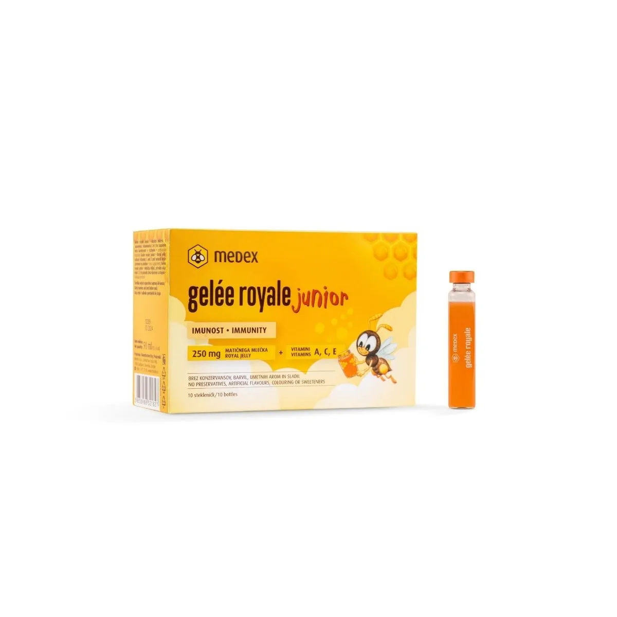 MEDEX Gelee Royale Junior 9 ml ampulas, 10 gab - Produkta attēls