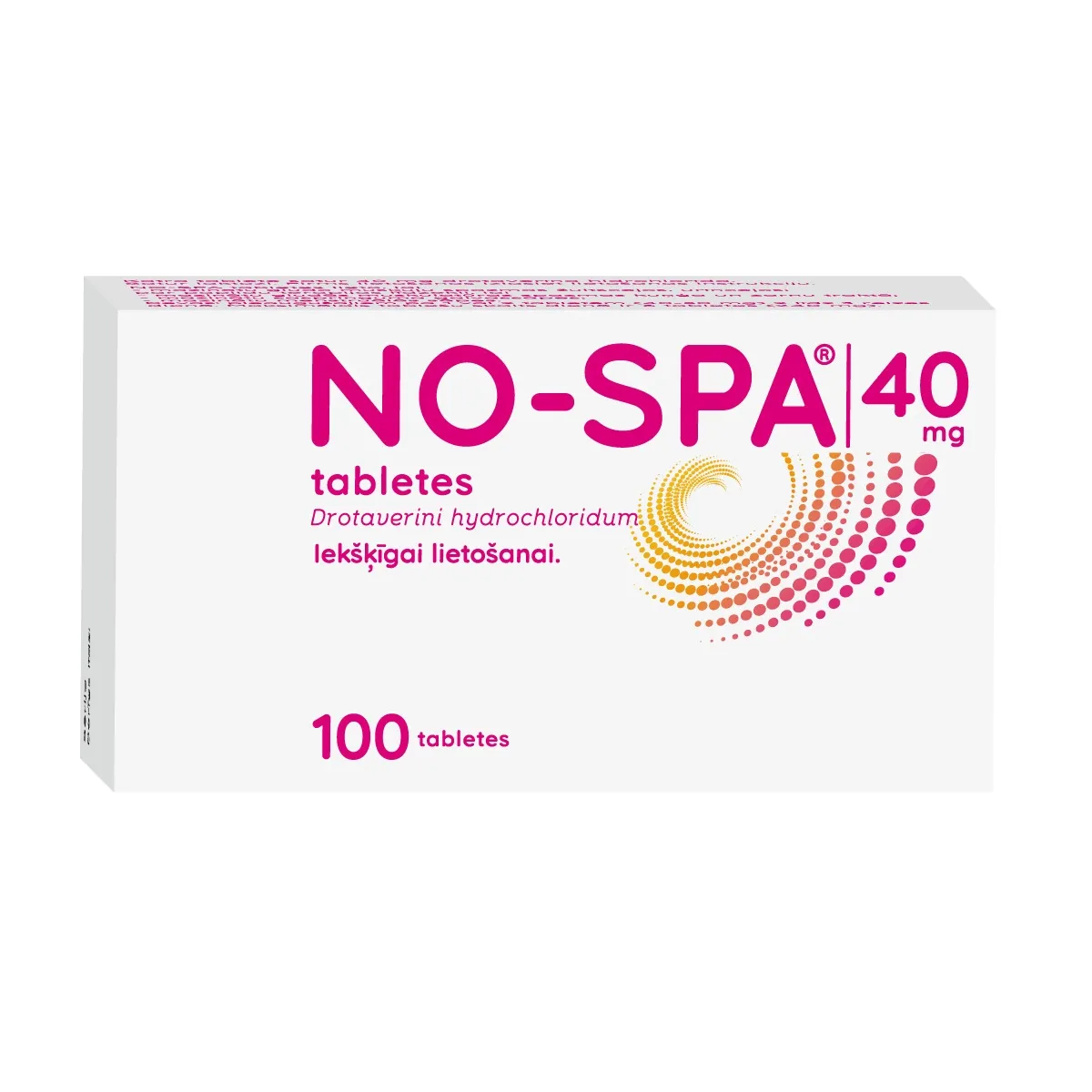 NO-SPA® 40 mg tabletes, 100 gab - Produkta attēls