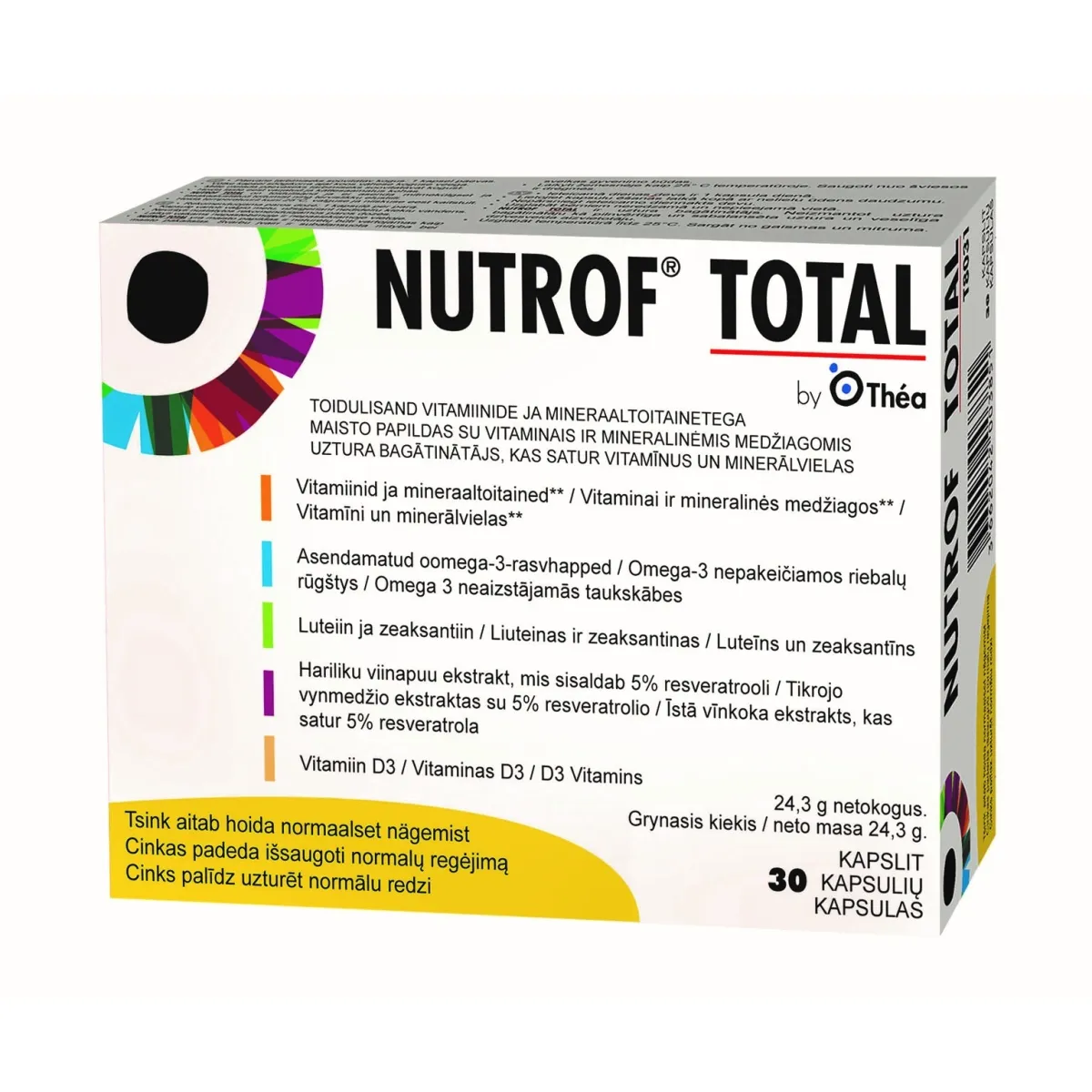 NUTROF Total kapsulas, 30 gab. - Produkta attēls