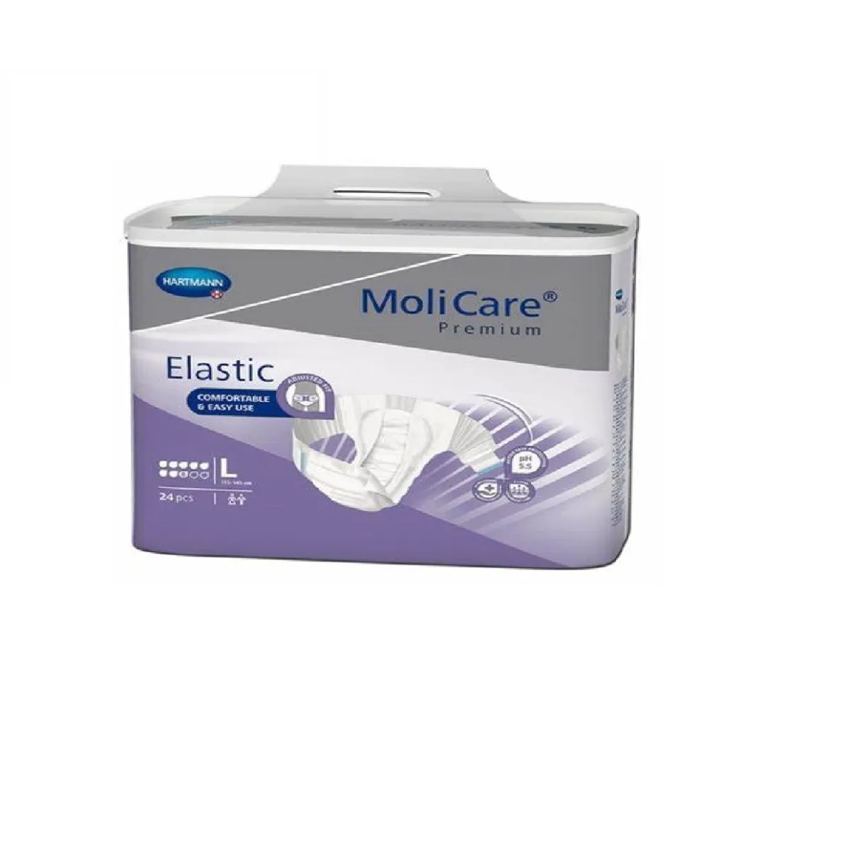 MOLICARE Premium Elastic autiņbikses (L izmērs, 8 piles), 24 gab - Produkta attēls