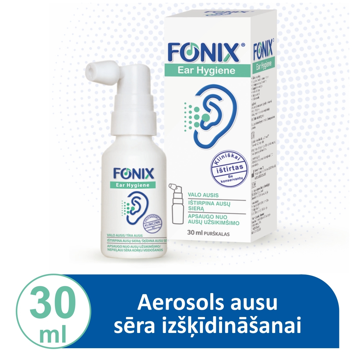 FONIX® Ear Hygiene ausu aerosols 30 ml - Produkta attēls 1