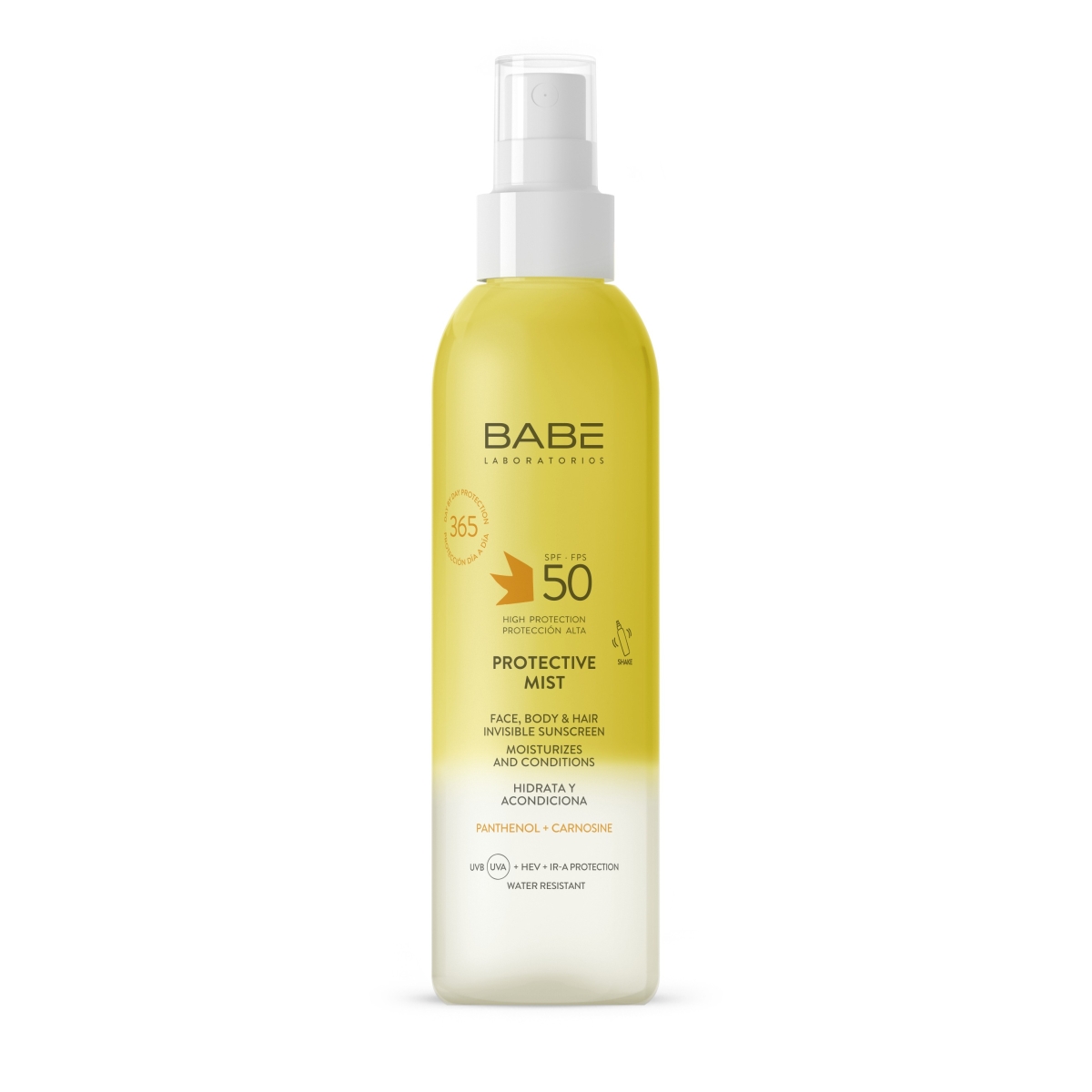BABĒ Sun SPF50 aizsargsprejs sejai, matiem, ķermenim, 150 ml - Produkta attēls