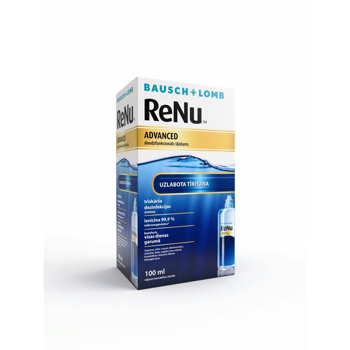 RENU Advanced kontaktlēcu kopšanas šķīdums, 100 ml - Produkta attēls