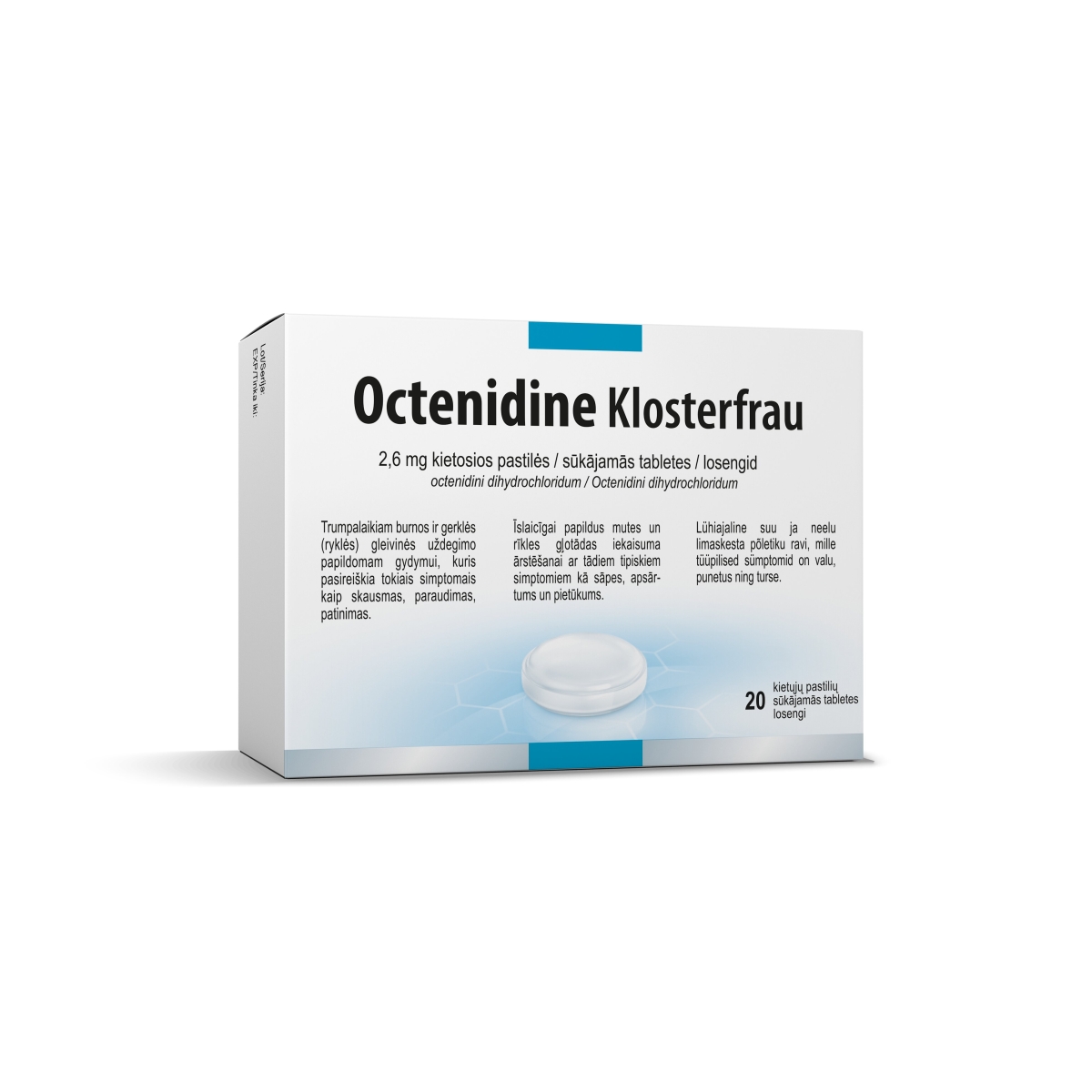 OCTENIDINE KLOSTERFRAU 2.6MG SŪK TBL N20 - Produkta attēls