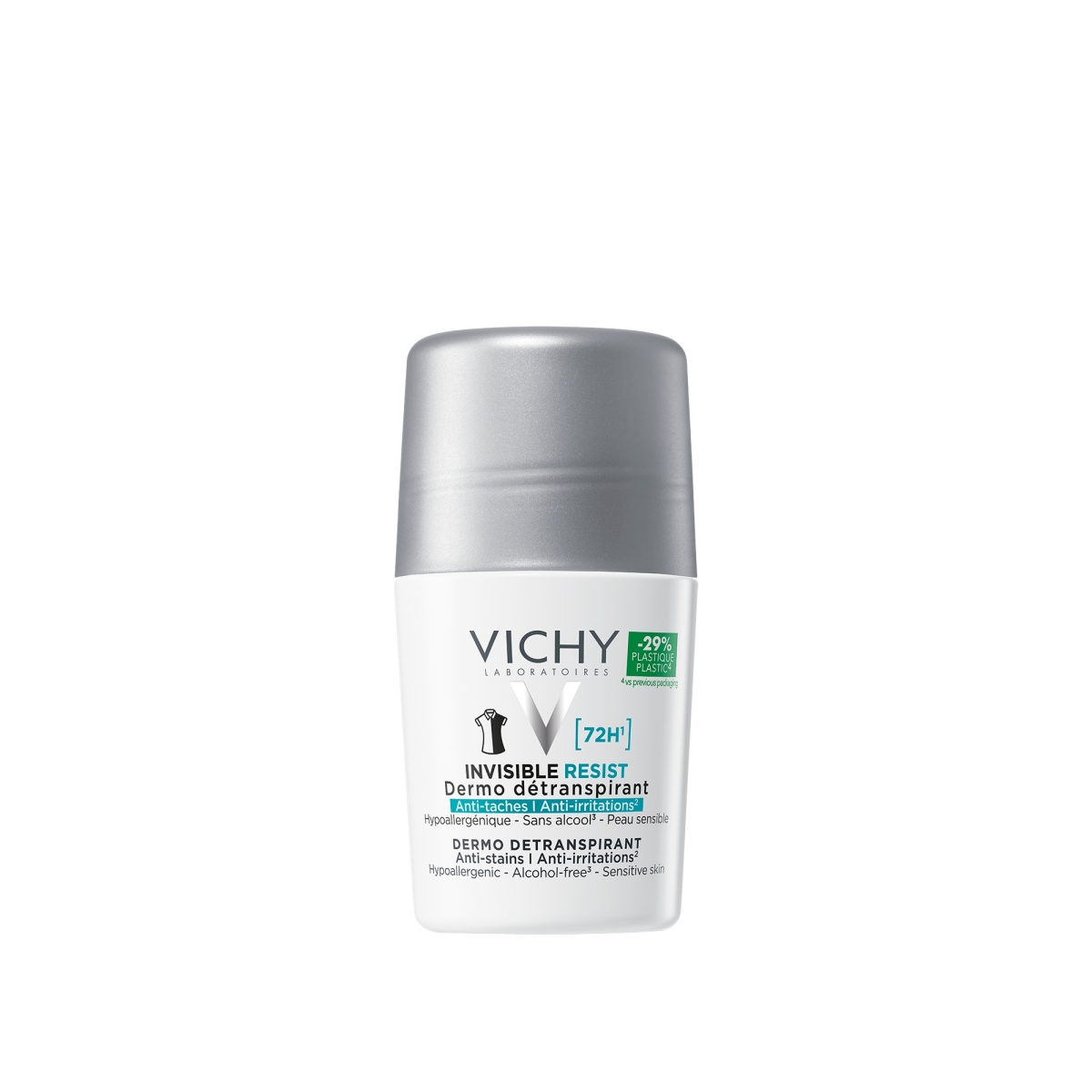 VICHY dezodorants-rullītis 72h pret sviedru traipiem, 50 ml - Produkta attēls