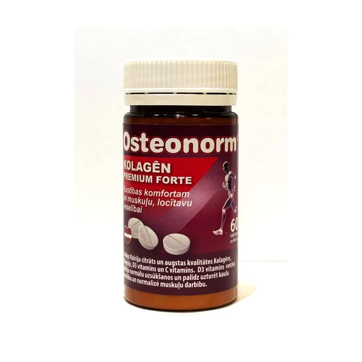 OSTEONORM kolagēn premium forte tabletes, 60 gab - Produkta attēls