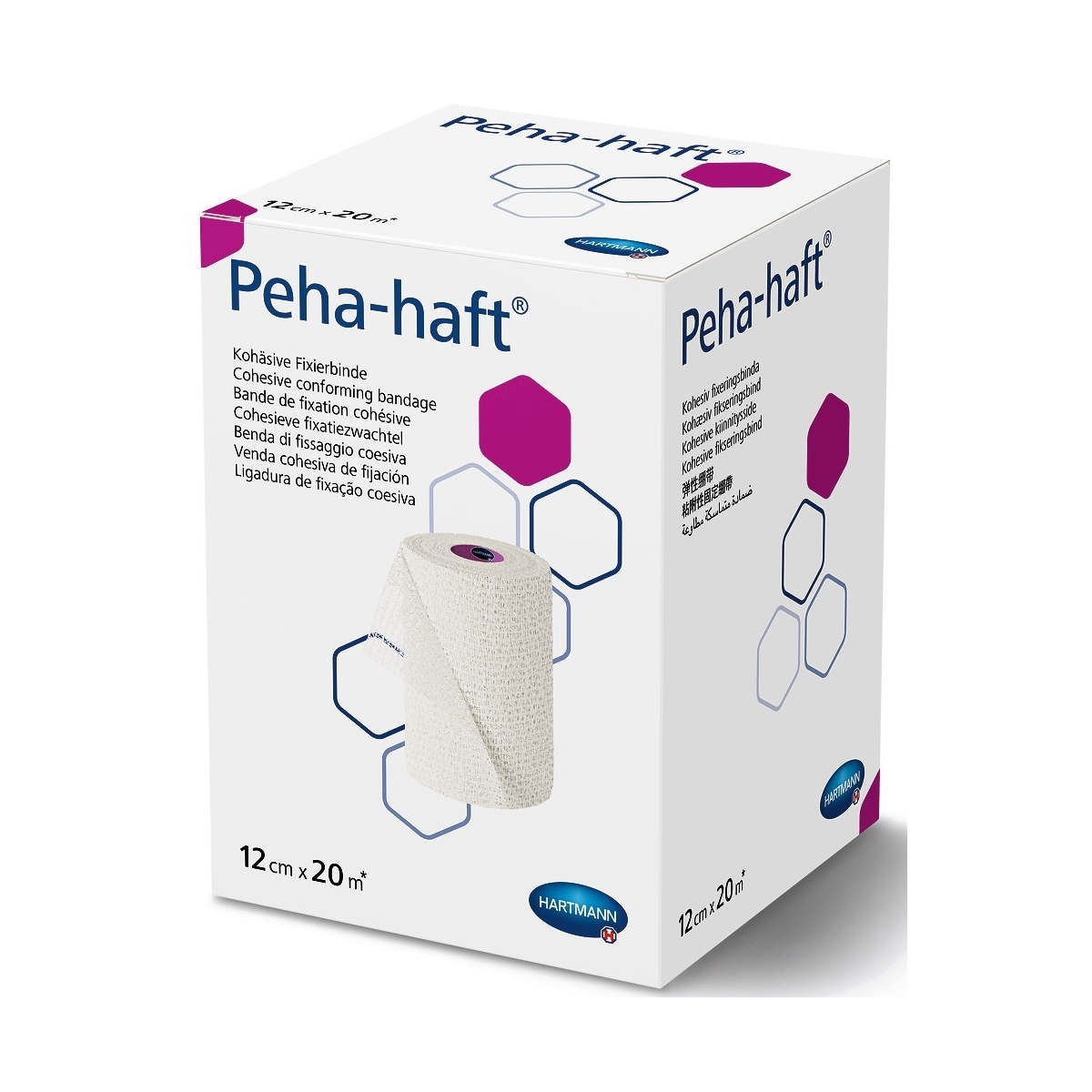 PEHA-HAFT pašlīpoša, elastīga marles saite, 12 cm x 20 m - Produkta attēls