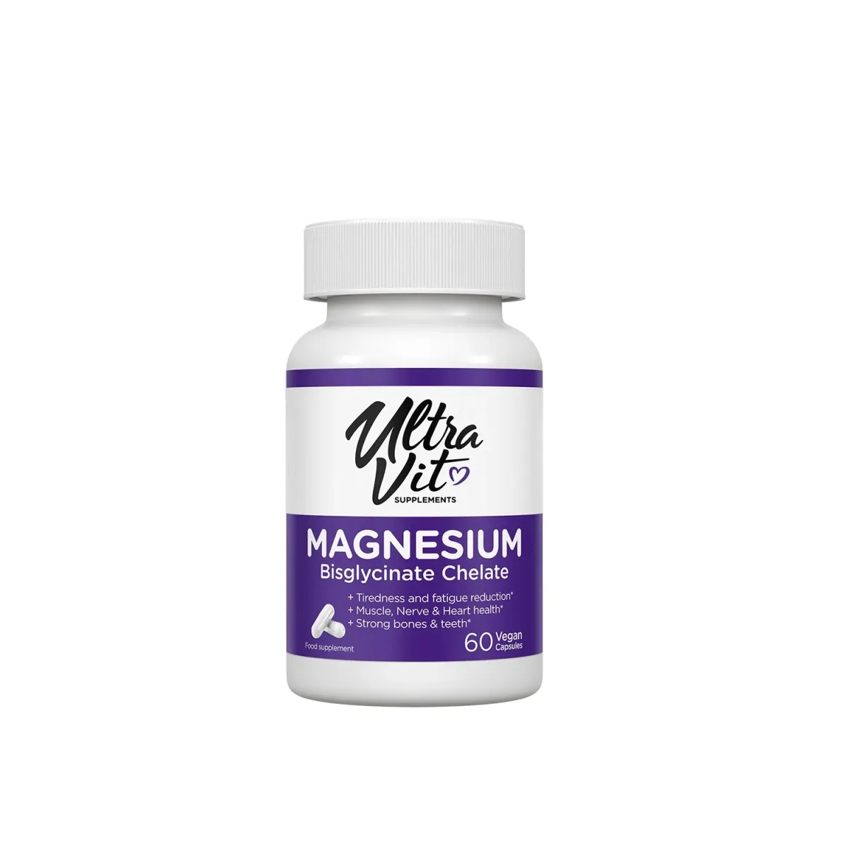 ULTRAVIT Magnesium Bisglycinate capsules, 60 pcs. - Produkta attēls