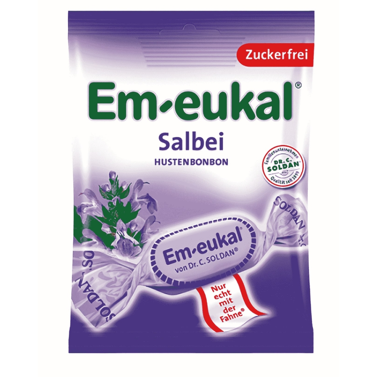 EM-EMUKAL salvija ledenes ar c vitamīnu, 50 g - Produkta attēls