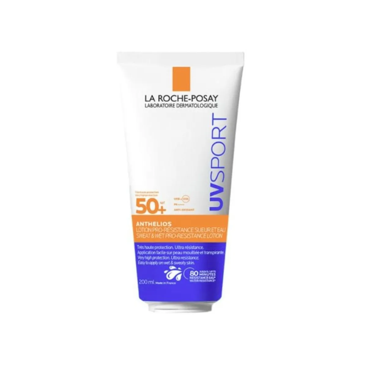 LA ROCHE-POSAY Anthelios UVSport SPF50+ losjons ar augstu noturību pret svīšanu un mitrumu 200 ml - Produkta attēls