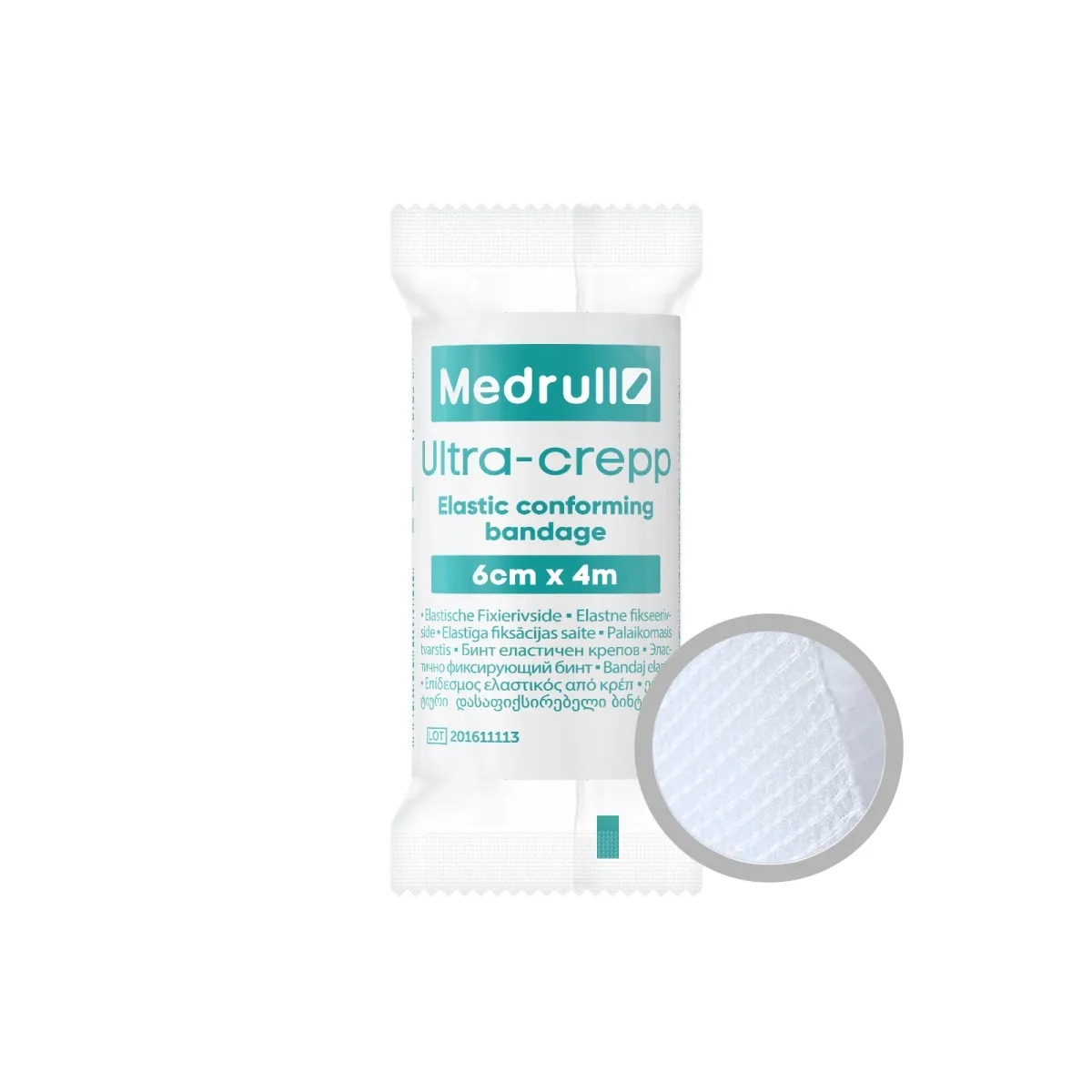 MEDRULL Saite elastīgā Ultra-crepp, 4 m x 6 cm - Produkta attēls