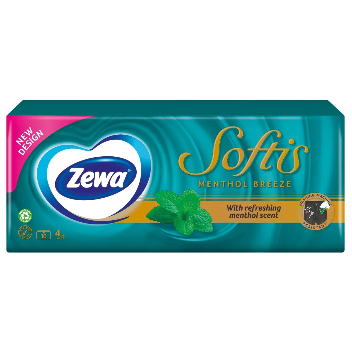 ZEWA Softis kabatlakatiņi ar mentolu, 10 gab - Produkta attēls