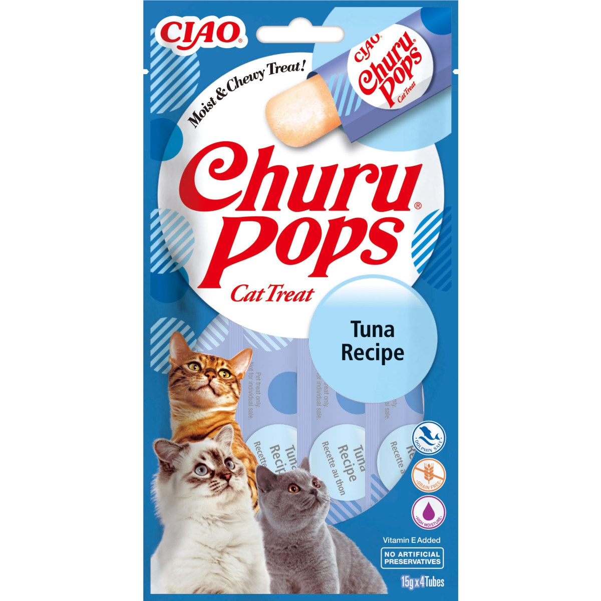Churu Pops želeja kaķiem, tuncis 60g (15g x4) N12 - Produkta attēls