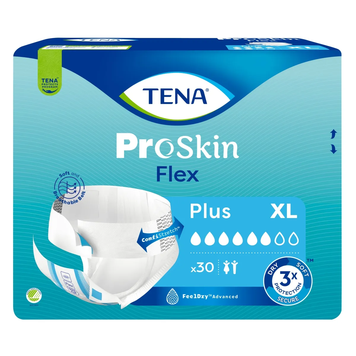 TENA Flex Plus jostiņbikses XL izmērs, 30 gab. - Produkta attēls